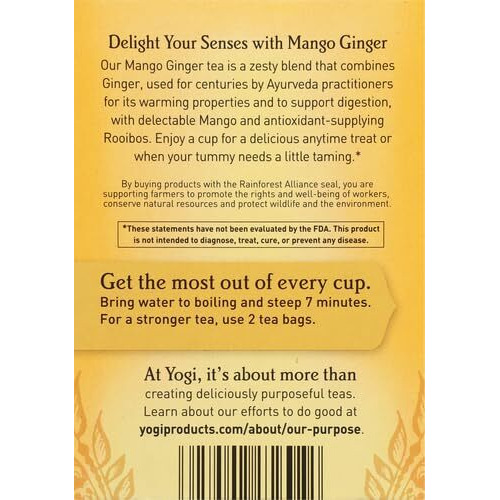 Yogi Tea, Mango Ginger, 16 Ct