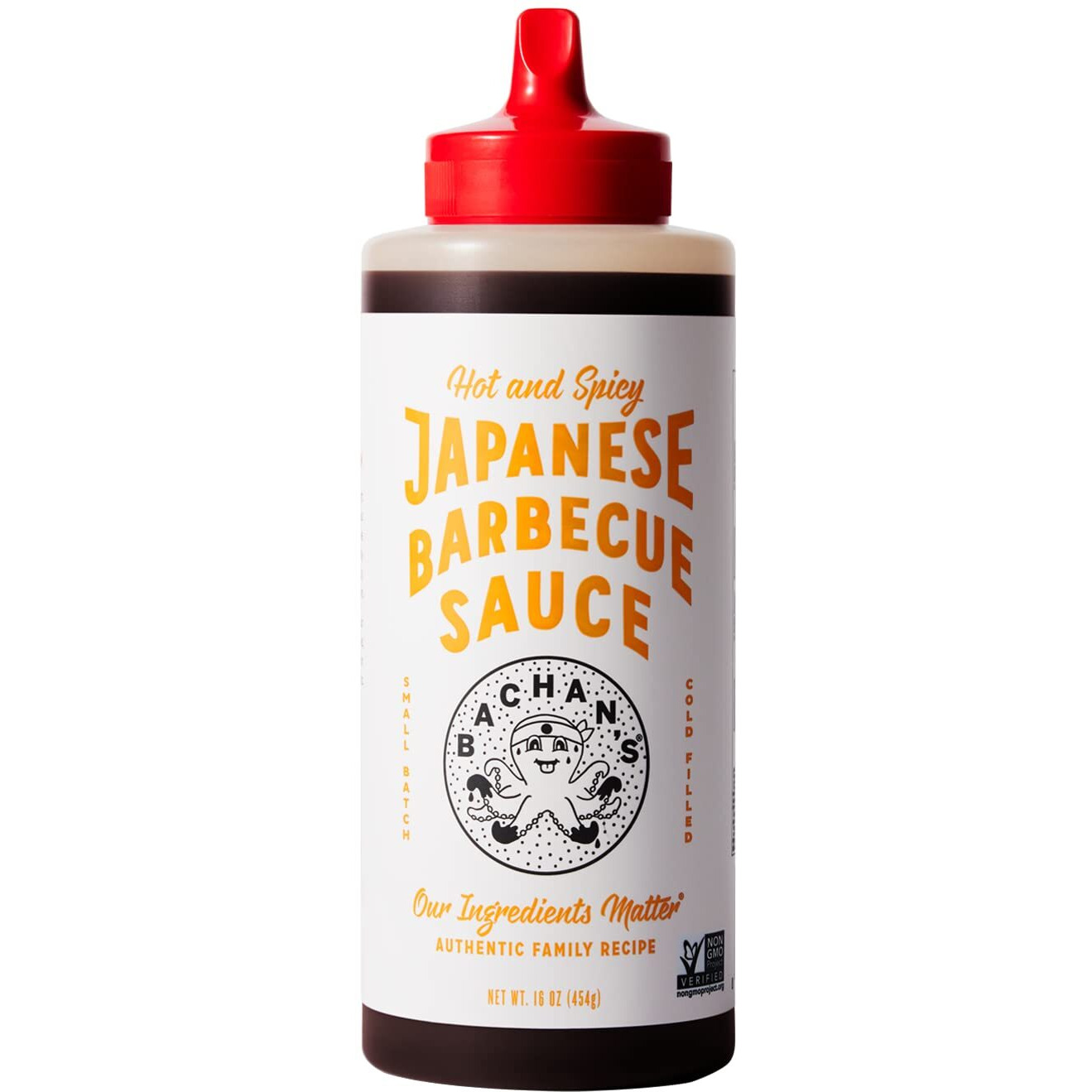 Bachan's - Japanese Barbecue Sauce - Hot & Spicy, 16 Oz, Small Batch, Non Gmo, No Preservatives, Vegan And Bpa Free. Condiment For Wings, Chicken, Beef, Pork, Seafood, Noodle Recipes, And More