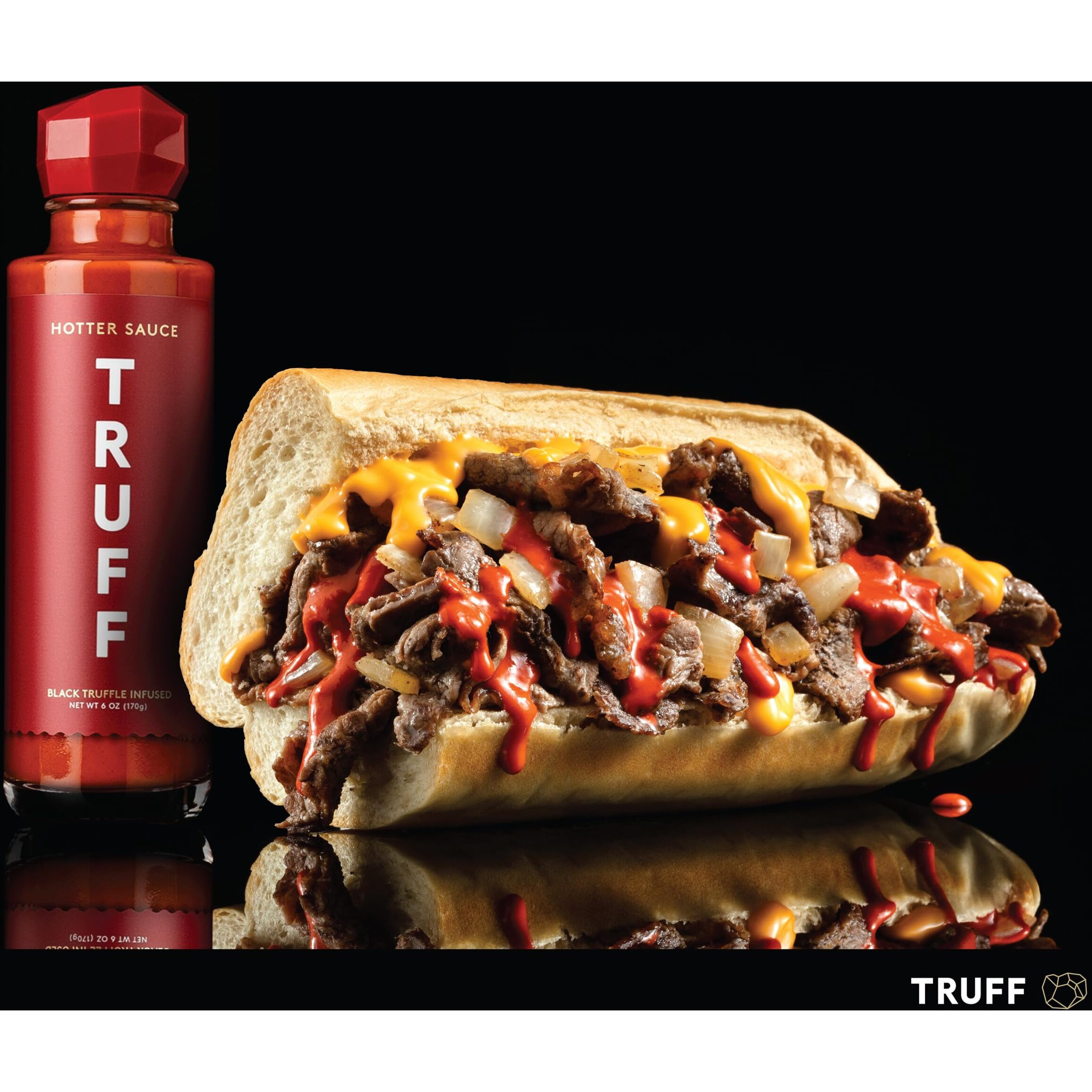 Truff Hotter Black Truffle Hot Sauce, Gourmet Hot Sauce With Jalapeo, Red Chili Peppers With More Heat, Black Truffle Oil, Agave Nectar, Hotter Flavor Experience In A Bottle, 6 Oz