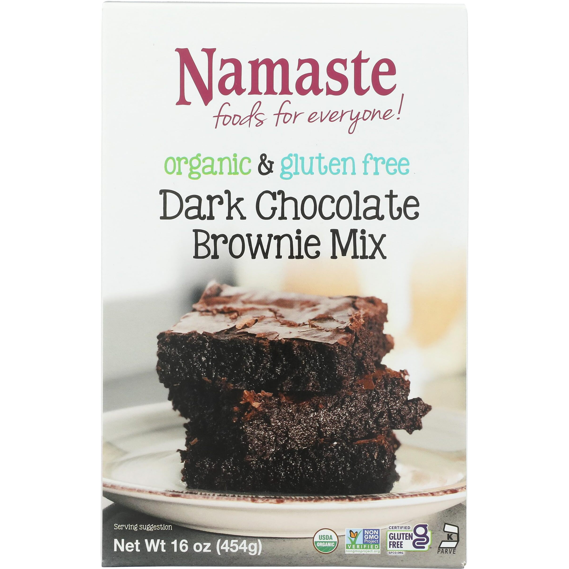 Namaste Foods Gluten Free Organic Dark Chocolate Brownie Mix, 16 Oz