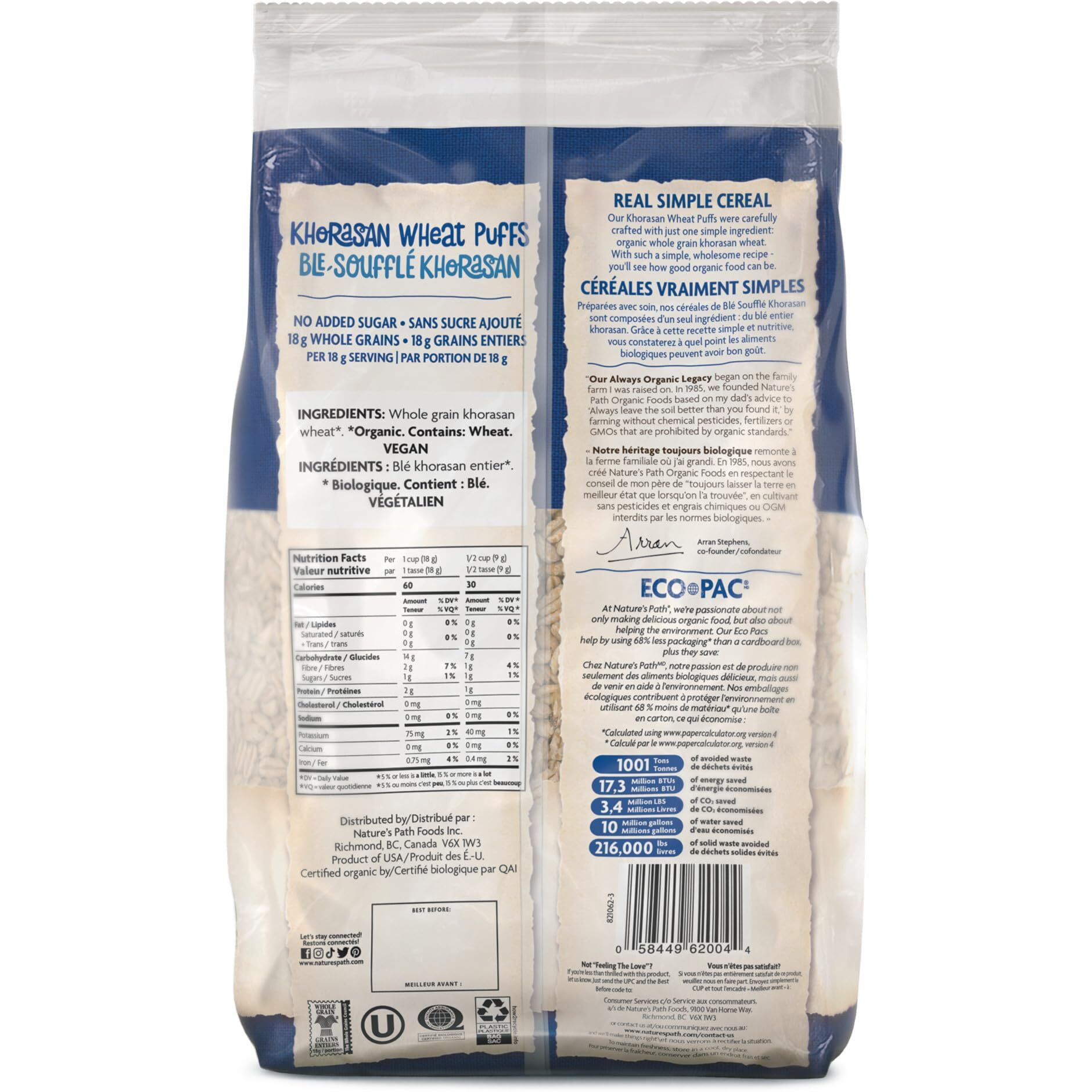 Nature's Path Organic - Cereal Kamut Puffs - 6 Oz.