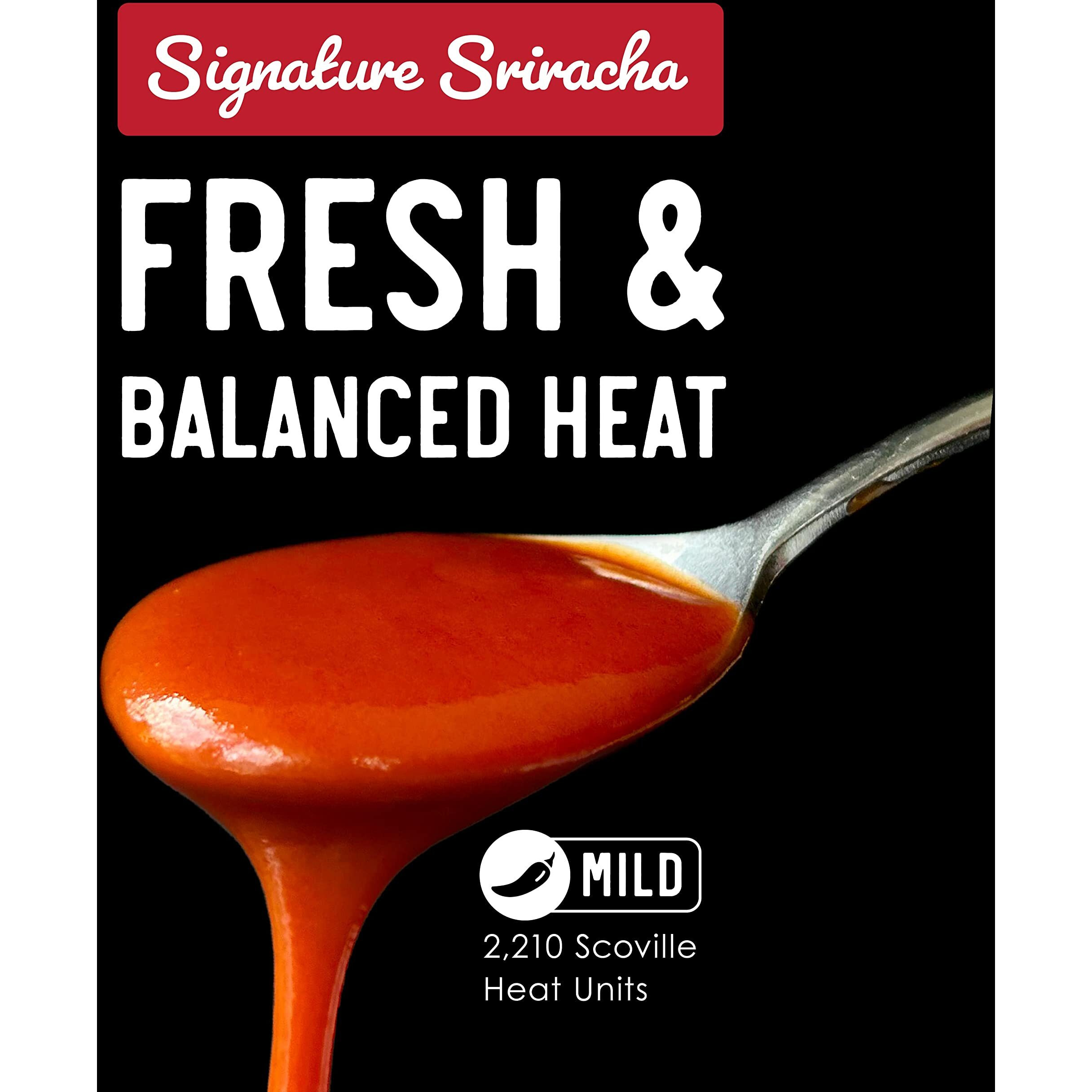 Fix Hot Sauce, Sriracha Sauce - Sriracha Chili Sauce, Organic Red Chili Peppers, Spicy & Bold Flavor, Non-Gmo, Gourmet, Sriracha Sauce Hot, Great In Pho Or Ramen - Signature Flavor, 18 Oz