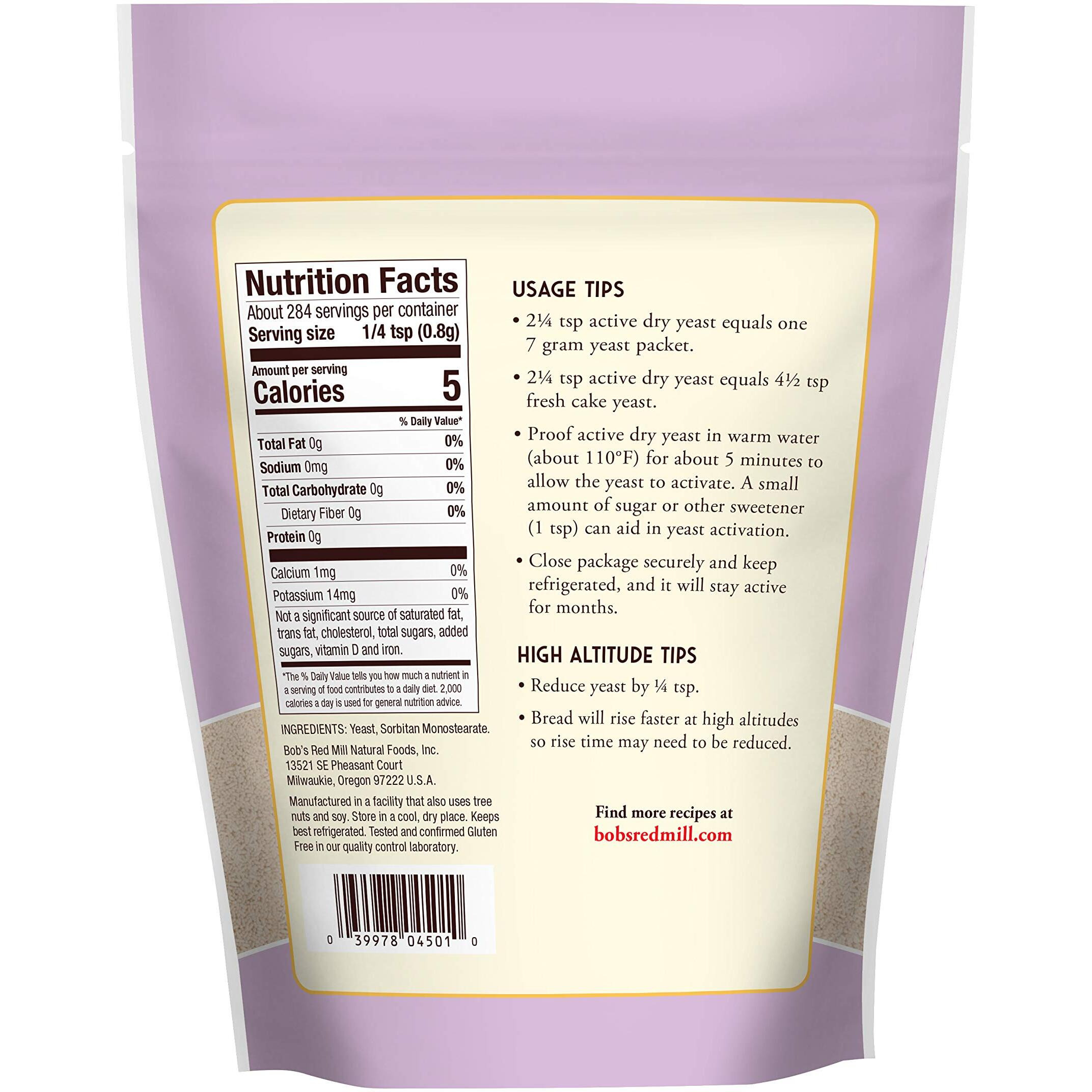Bob's Red Mill Gluten Free Active Dry Yeast, 08 Oz