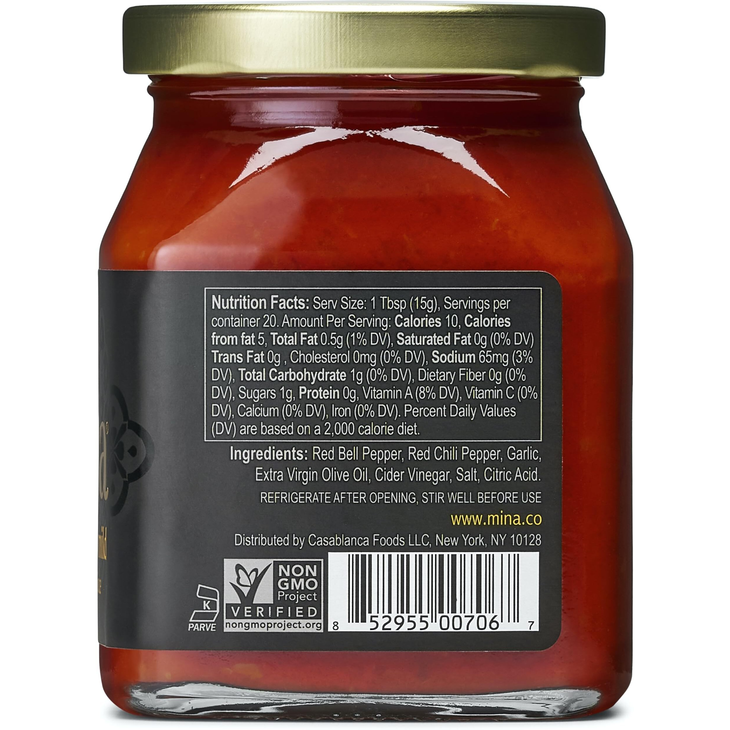 Mina Harissa Mild Sauce, Homestyle Moroccan Red Pepper Harissa Paste, 10 Oz - Harissa Sauce With Tangy Twist, Excite Your Senses With Mina Mild Harissa Seasoning