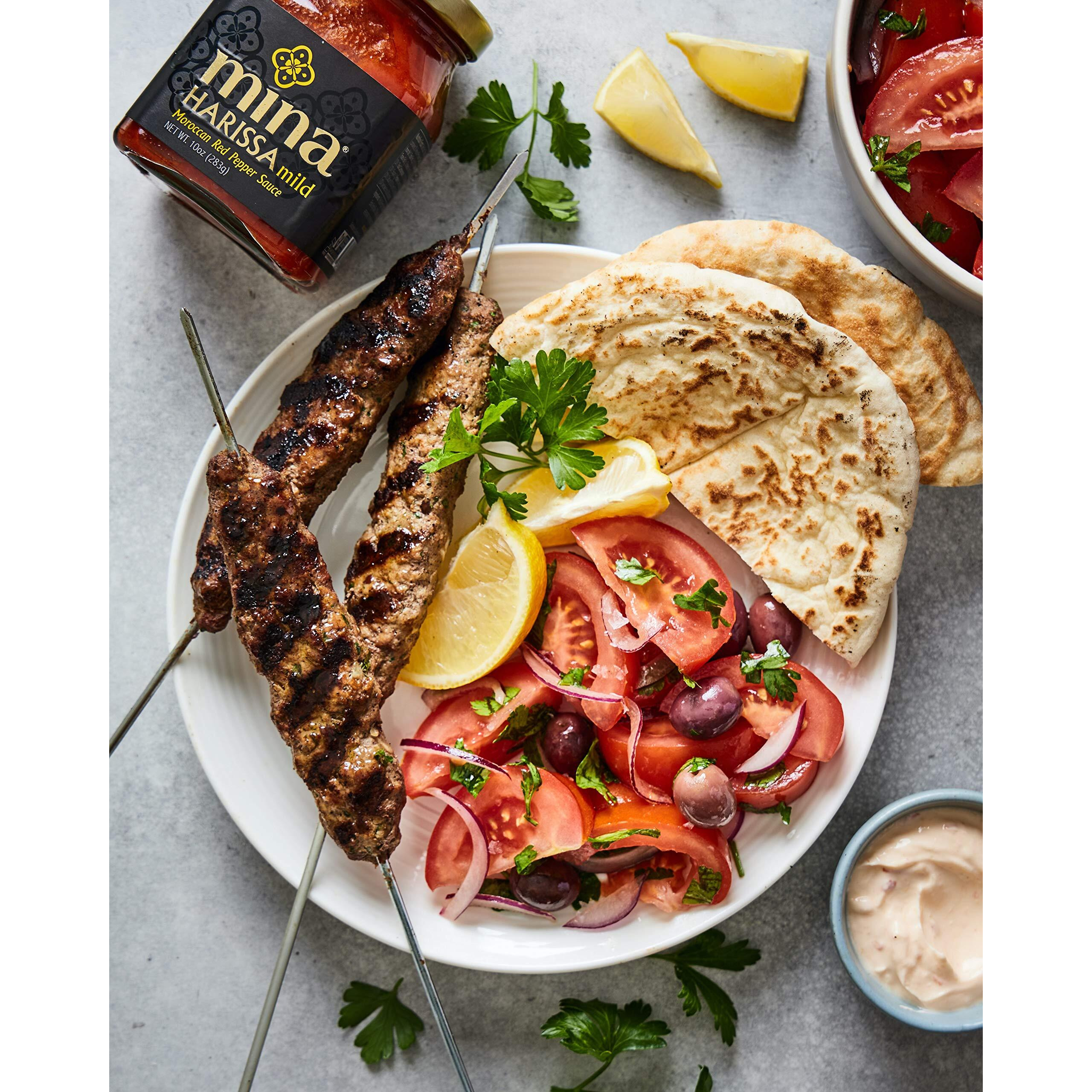 Mina Harissa Mild Sauce, Homestyle Moroccan Red Pepper Harissa Paste, 10 Oz - Harissa Sauce With Tangy Twist, Excite Your Senses With Mina Mild Harissa Seasoning