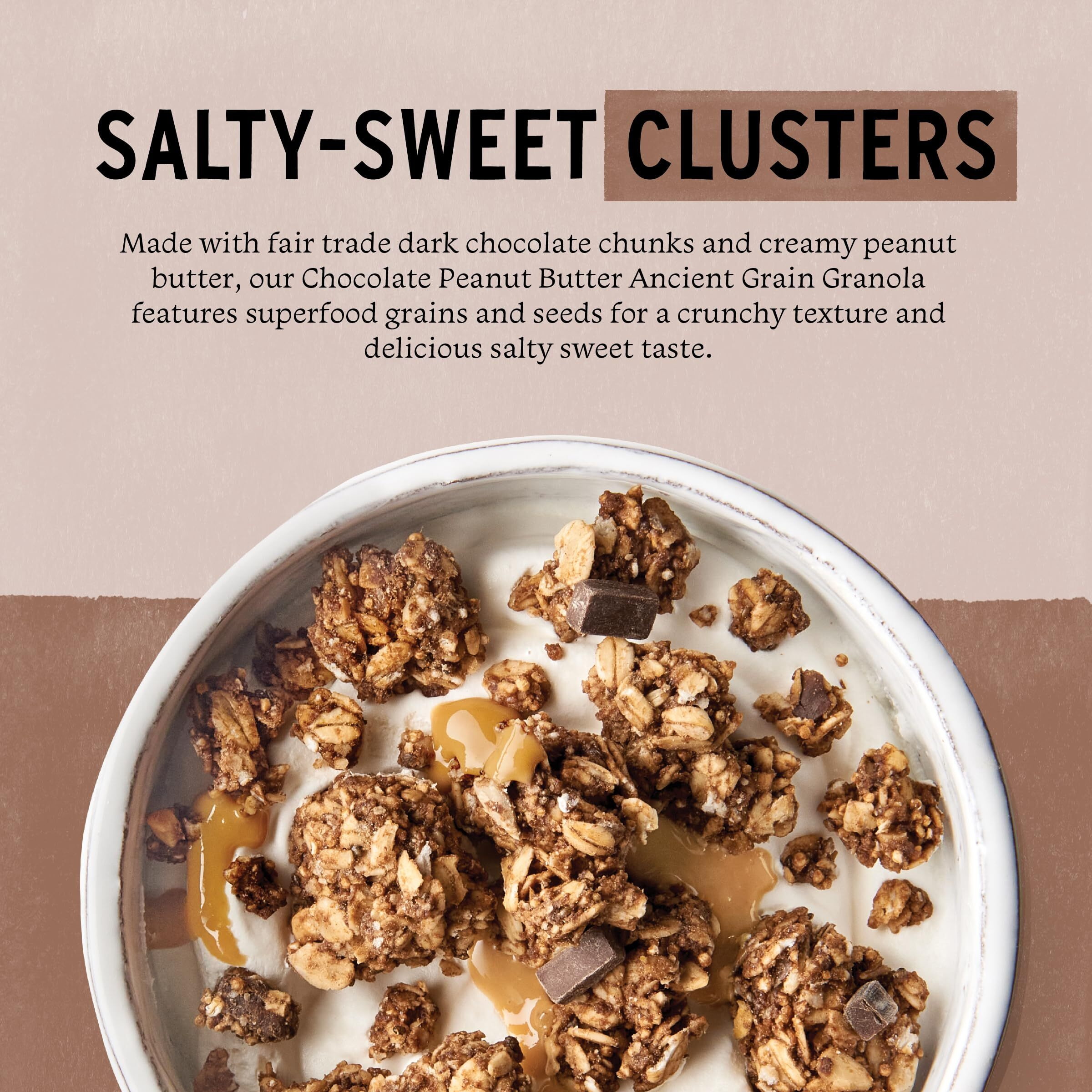 Purely Elizabeth, Chocolate Peanut Butter, Ancient Grain Granola, Gluten-Free, Non-Gmo (10Oz Bag)