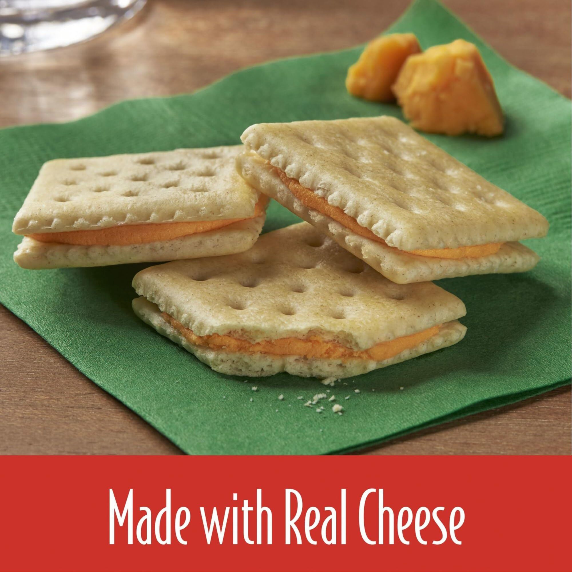Sandwich Cracker, Club & Cheddar, 8 Cracker Snack Pack, 12/Box