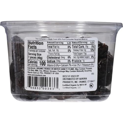 Aurora Products Organic Pitted Prunes, 11 Oz