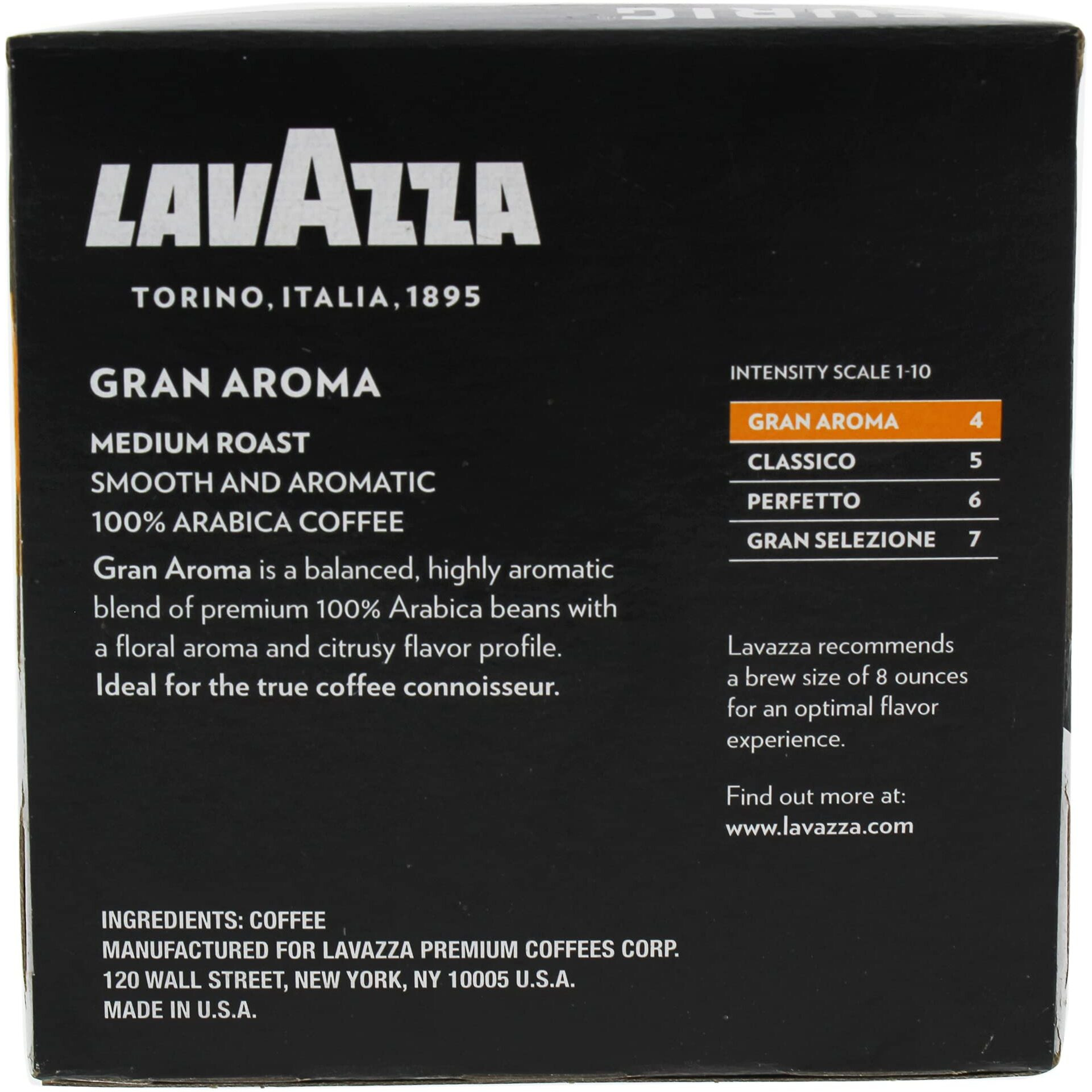 Gran Aroma Medium Roast Ground Coffee Pods By Lavazza For - 10 X 0.34 Oz Coffee