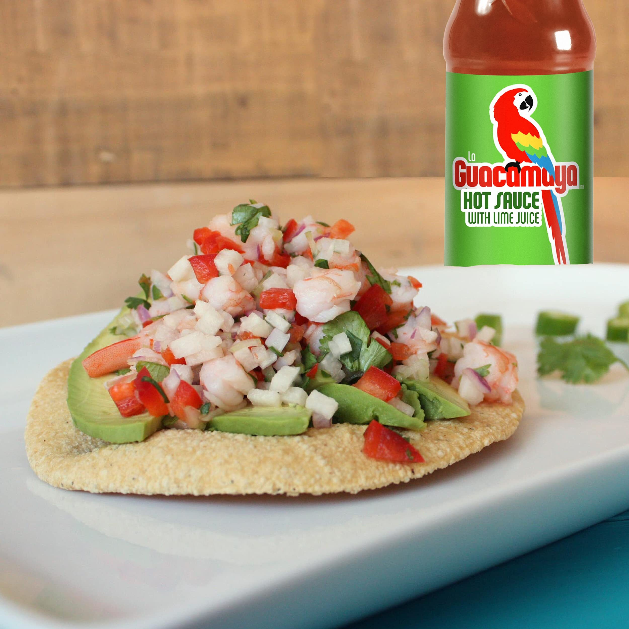 La Guacamaya Authentic Hot Sauce With Lime Juice (33.81 Fl.Oz.) - Mexican Hot Sauce - Salsa Hot - Spicy Sauce Mexican Food - Picante Sauce