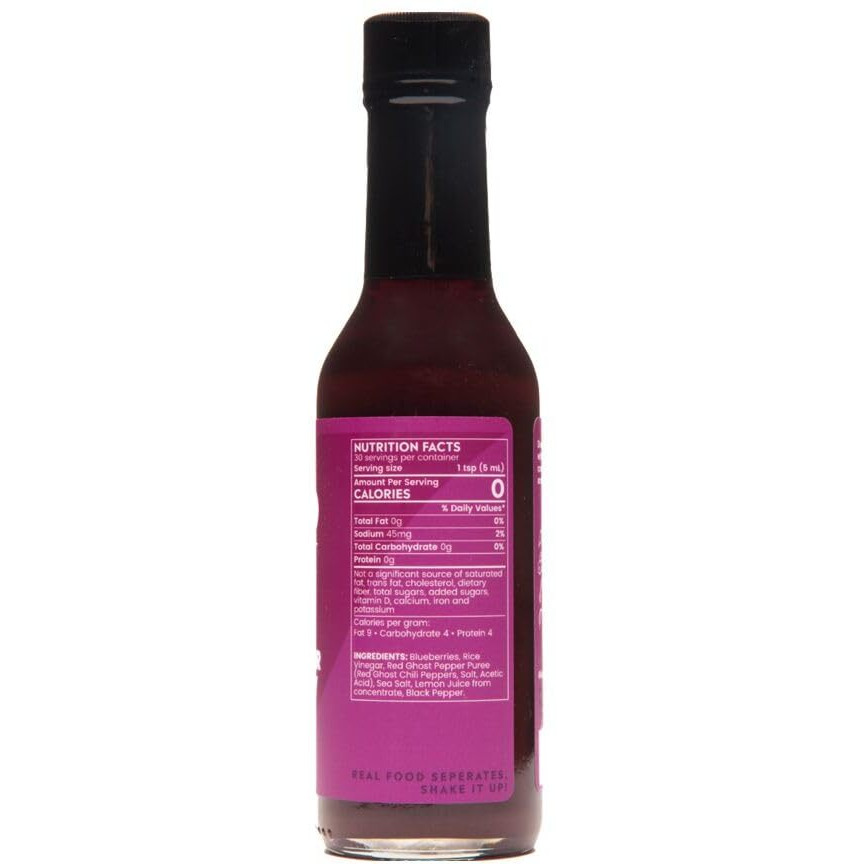 Ghost Pepper And Blueberry Hot Sauce By Bravado Spice Featured On Hot Ones Gluten Free, Vegan, Low Carb, Paleo Hot Sauce All Natural 5 Oz Hot Sauce Bottle Award Winning Gourmet Hot Sauce