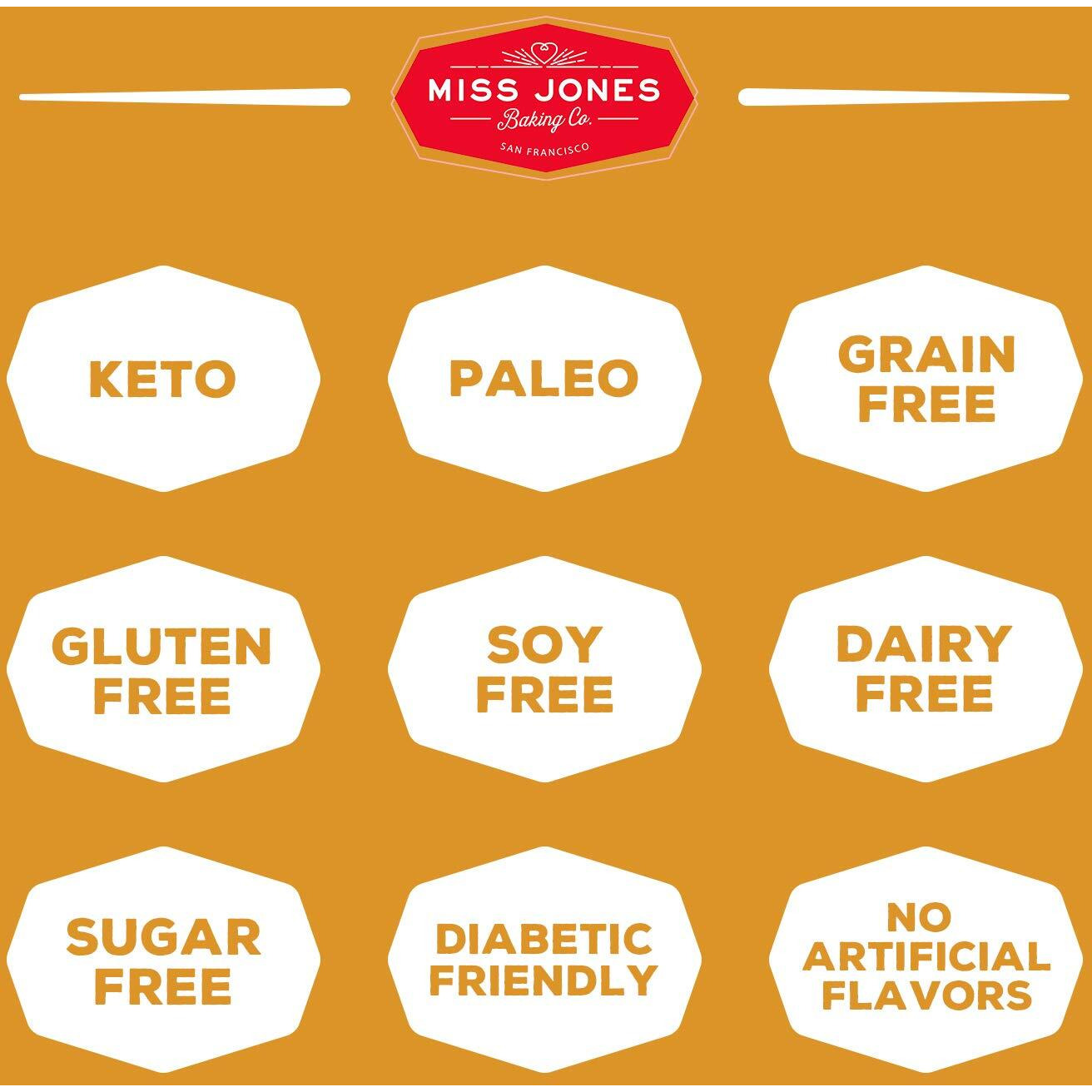 Miss Jones Baking Not Cornbread Muffin Mix - Almond Flour, Gluten Free, Low Carb, No Sugar Added, Naturally Sweetened Desserts & Treats - Keto, Diabetic, Atkins, Ww, And Paleo Friendly (Pack Of 1)