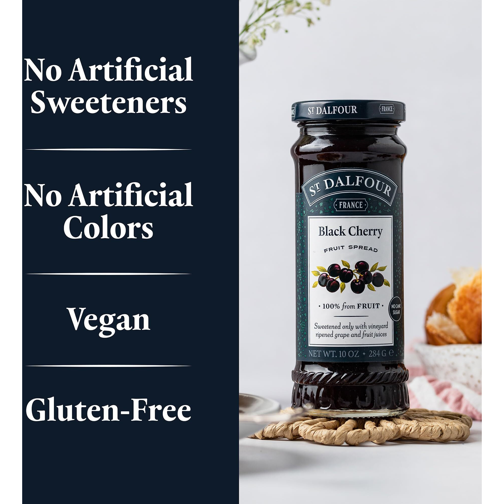 St. Dalfour Black Cherry Conserves, 10 Ounce (Pack Of 6)