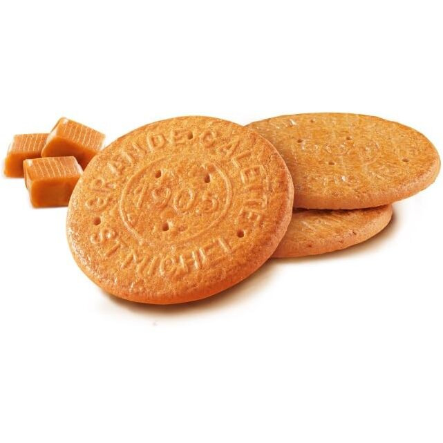 St Michel La Grande Galette Butter Cookies, Caramel, 5.29 Ounce