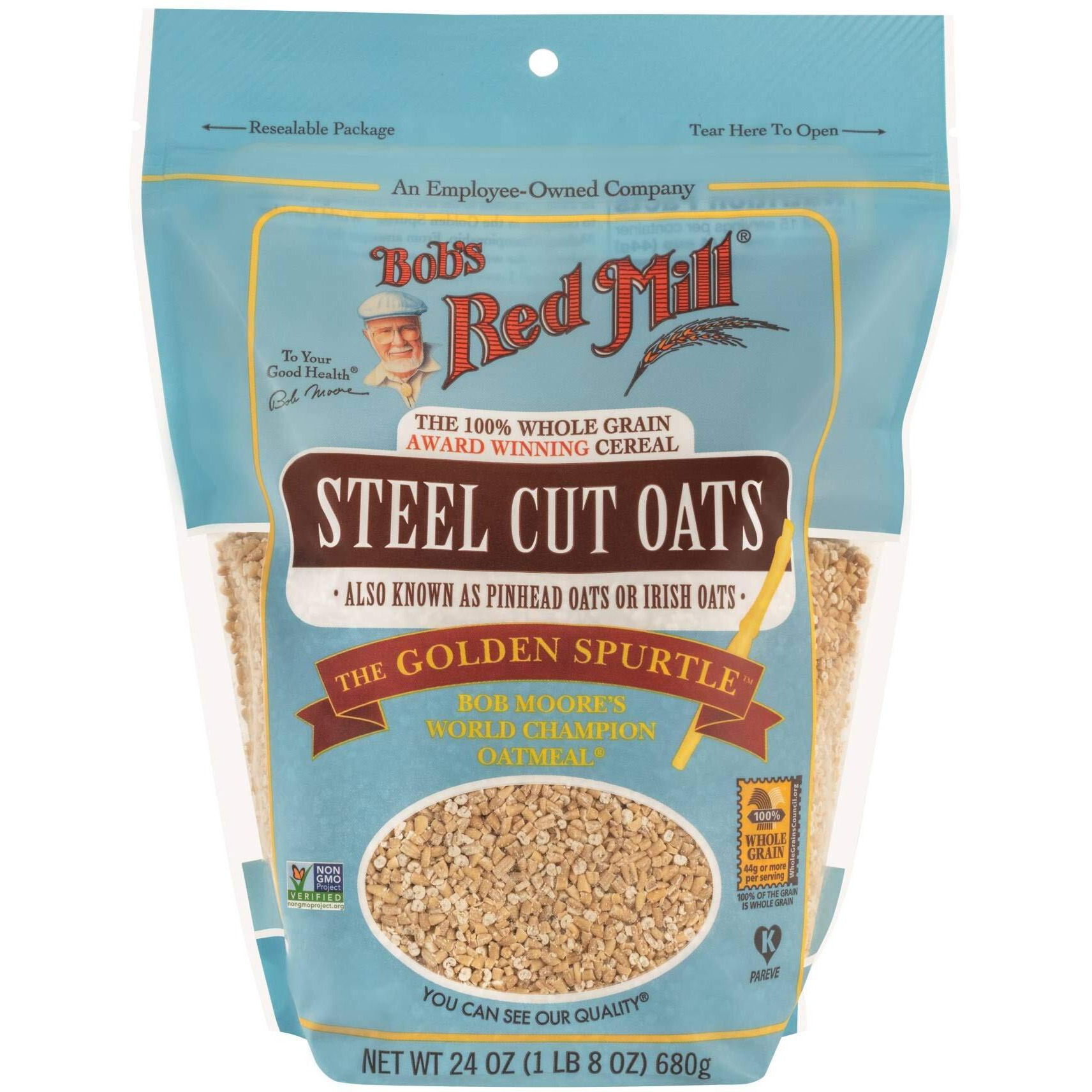 Bob's Red Mill Steel Cut Oats, 24Oz (Pack Of 1) - Non Gmo, Whole Grain, Vegan, Kosher