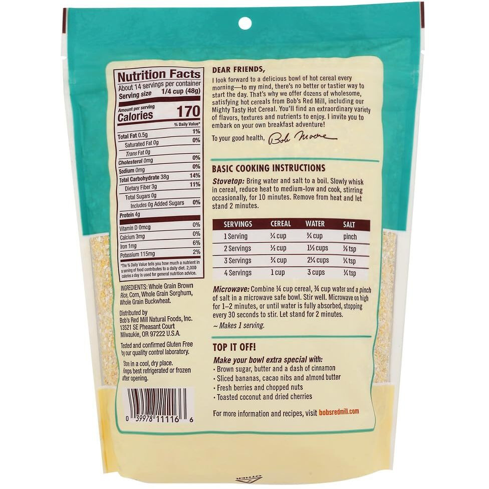 Bob's Red Mill Gluten Free Mighty Tasty Hot Cereal, 24 Ounce (Pack Of 1)