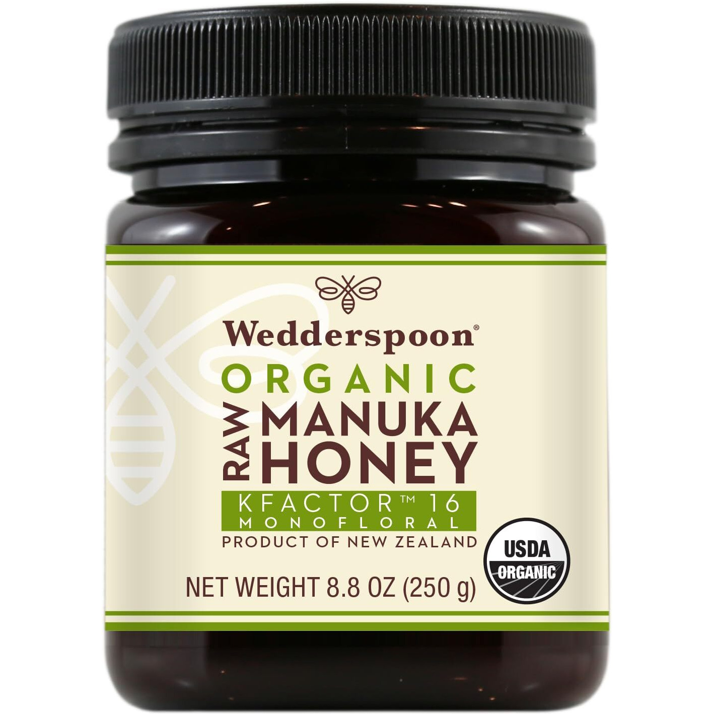 Wedderspoon Raw Organic Manuka Honey Kfactor 16+, 8.8 Oz, Unpasteurized, Genuine New Zealand Honey, Multi-Functional, Non-Gmo Superfood, Kfactor, Traceable From Our Hives To Your Home