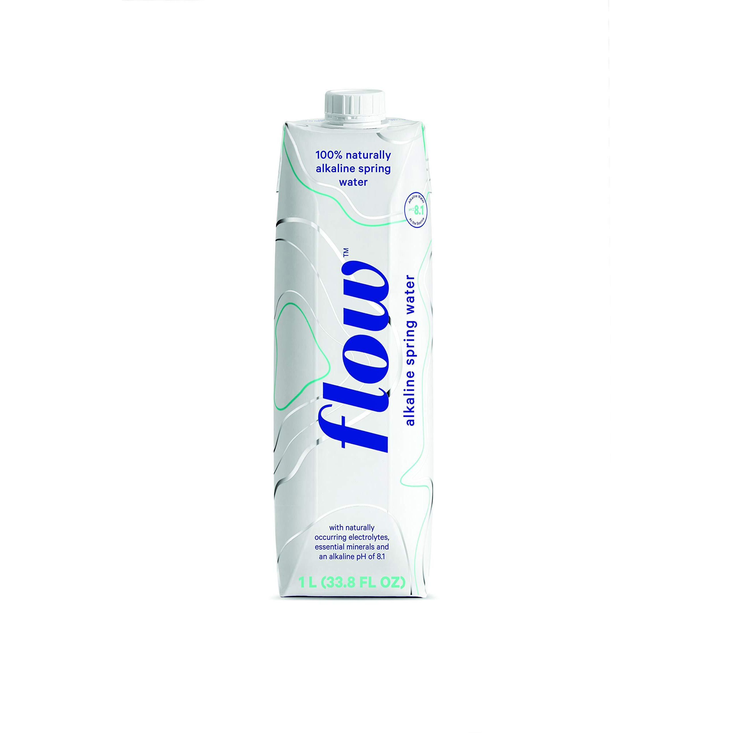 Flow Collagen Infused Watermelon Flavored Water - 100% Natural Spring Water With Liquid Collagen - Keto-Friendly, Paleo-Friendly And Gluten-Free. 6 Pack Of 33.8 Fl Bottles