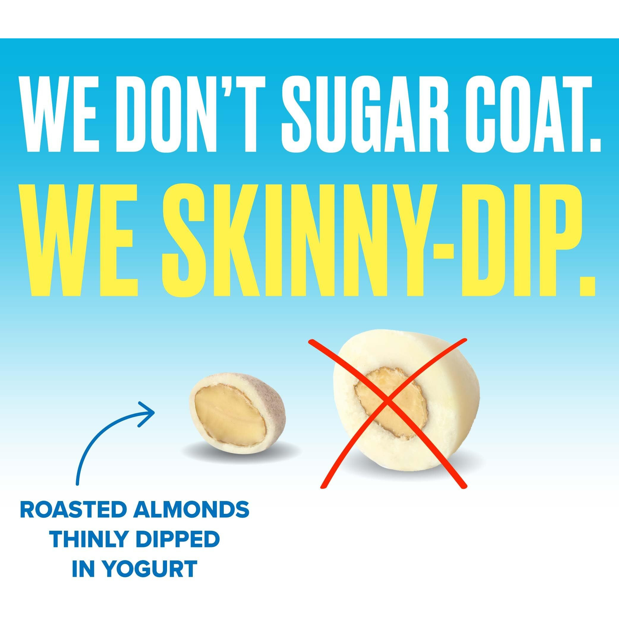 Skinnydipped Lemon Bliss Yogurt Covered Almonds, Healthy Snack, Plant Protein, Gluten Free, 3.5 Oz Resealable Bags, Pack Of 1