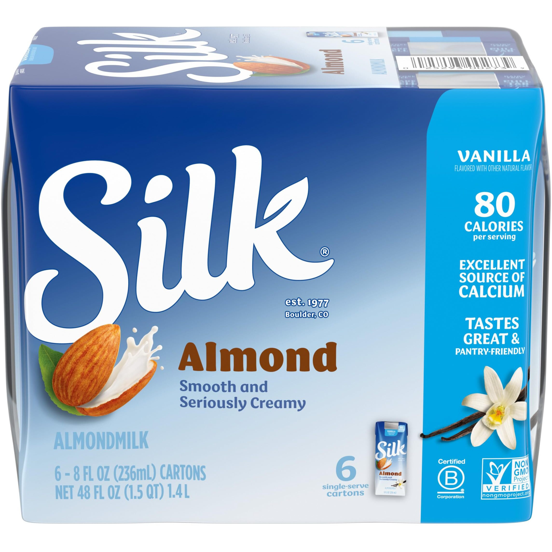 Silk Pure Almond Milk - Vanilla - Case Of 3 - 8 Fl Oz.
