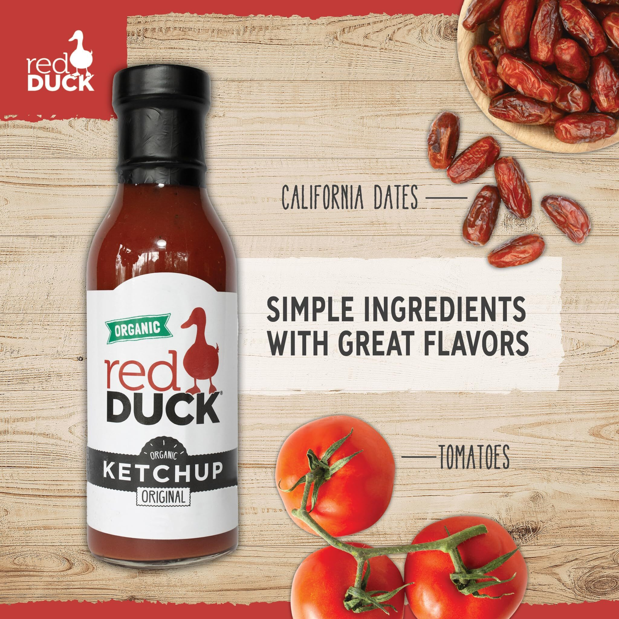 Red Duck Original Organic Ketchup - Gluten-Free, All Natural, 14 Ounces