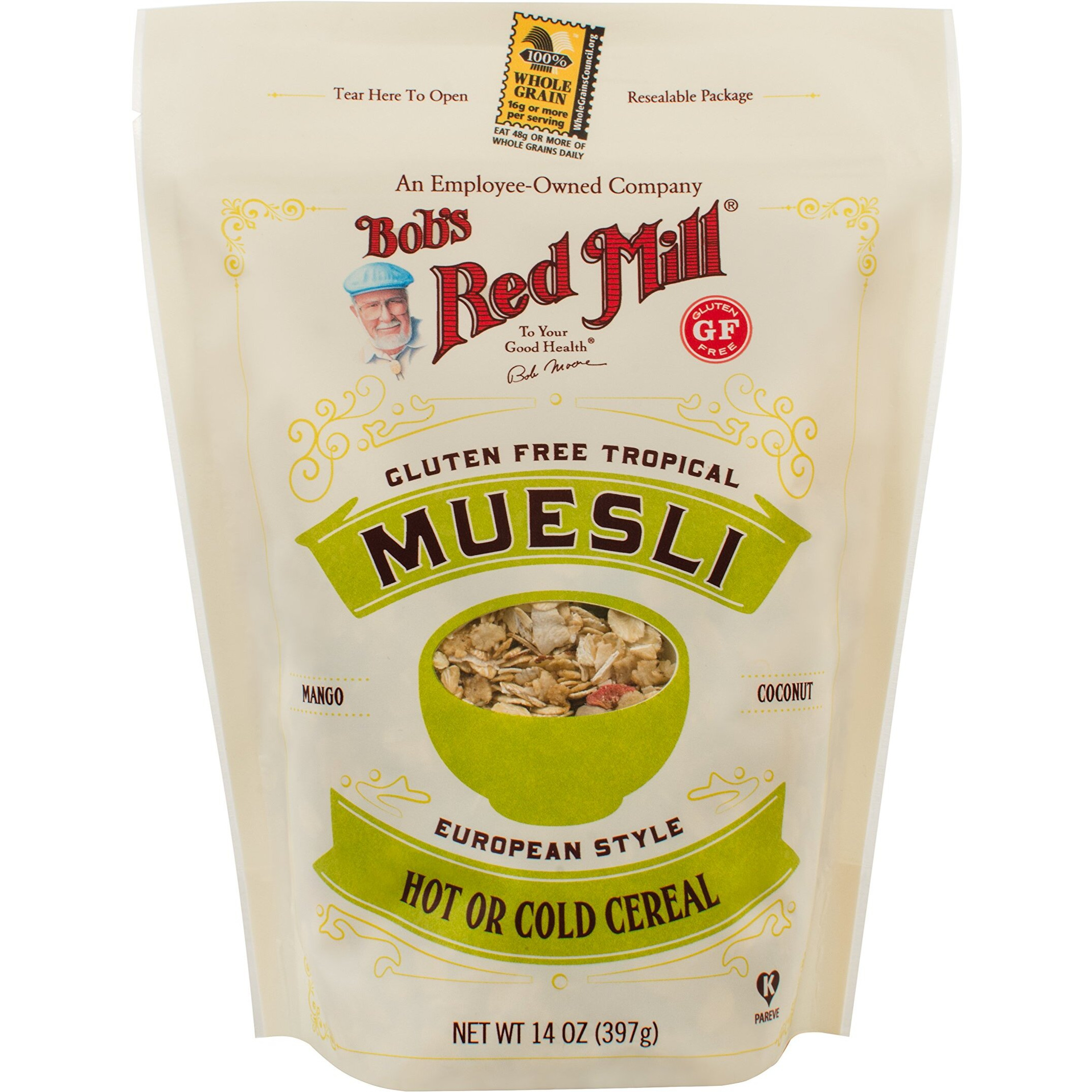 Bobs Red Mill Cereal Muesli Tropical 14 Oz