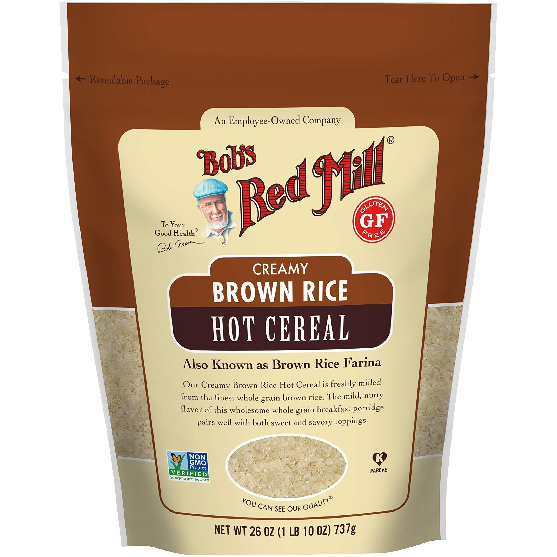 Bob's Red Mill Creamy Rice Farina Hot Cereal, Brown, 26 Ounce