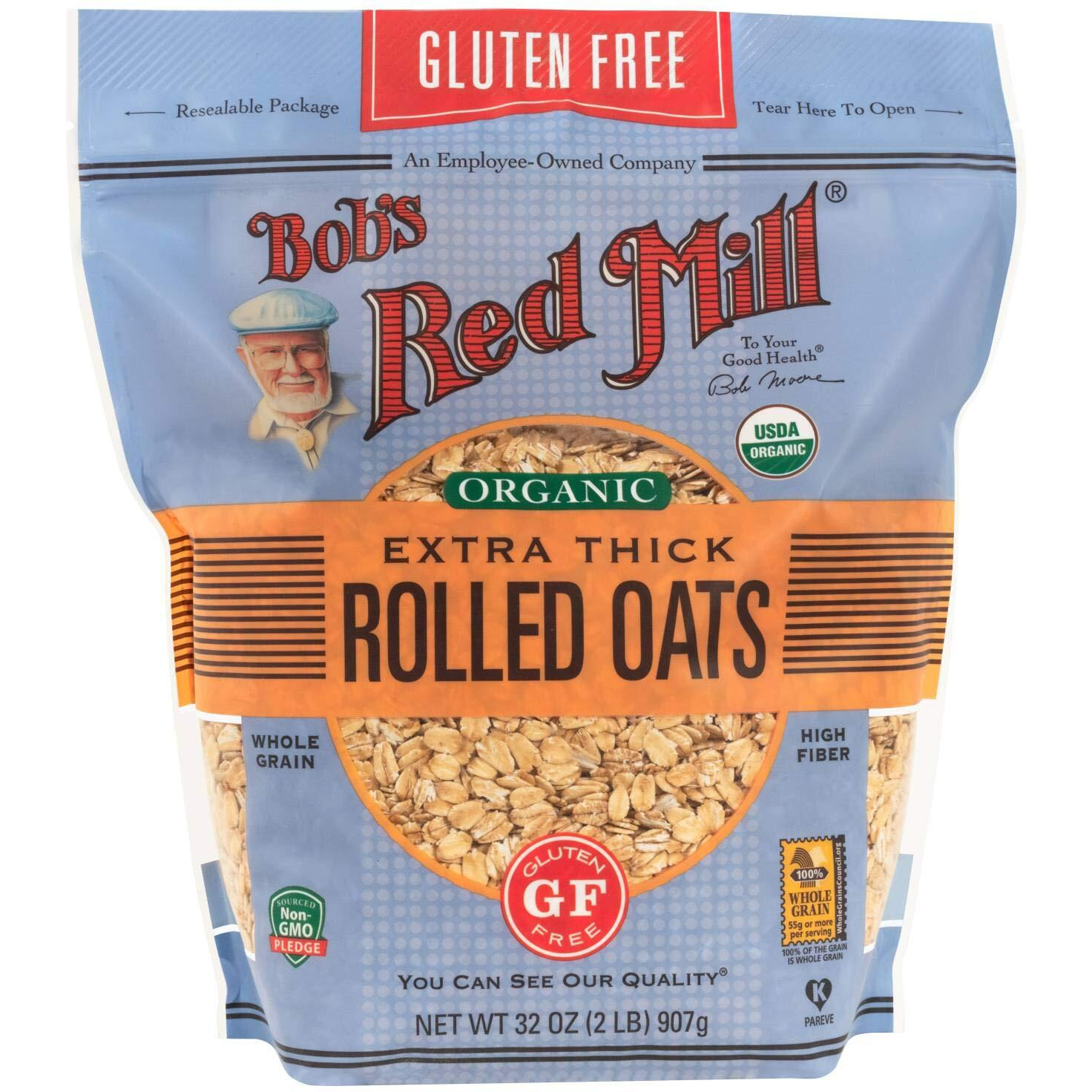 Bob's Red Mill Gluten Free Organic Thick Rolled Oats, 32 Oz