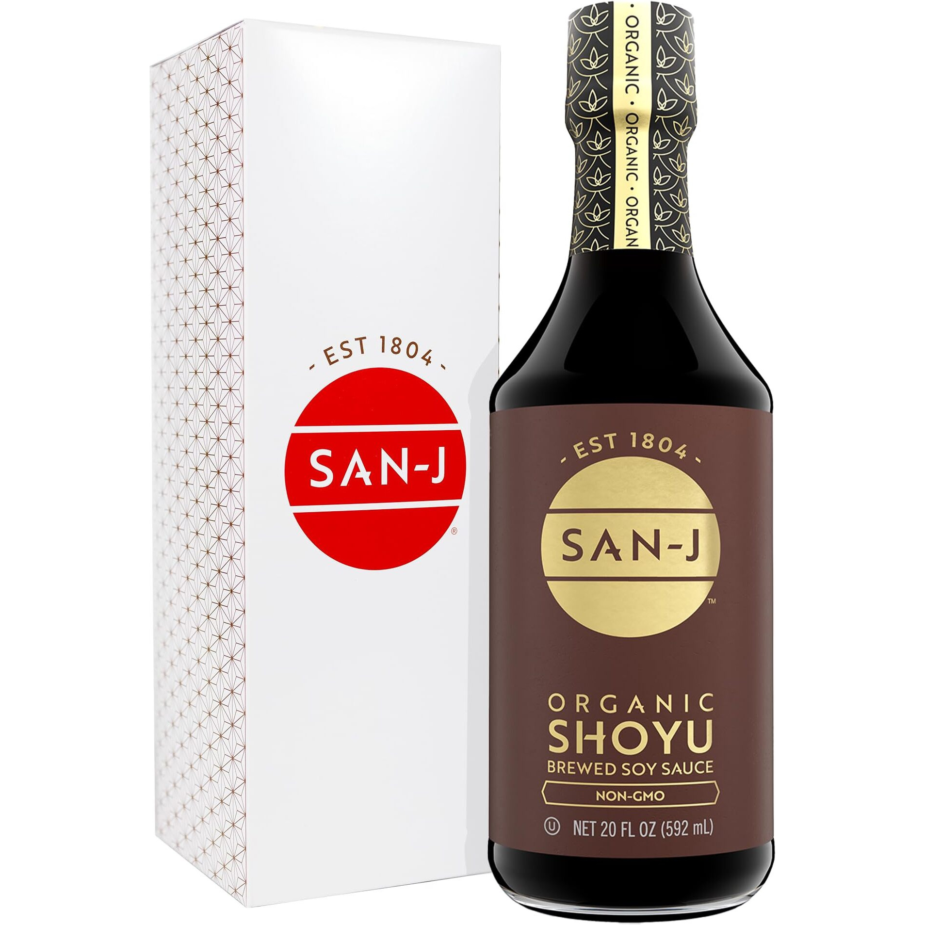 San J Sauce Soy Shoyu Bronze Organic, 20 Oz