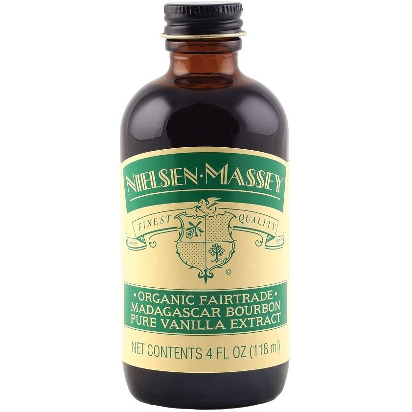 Nielsen-Massey Organic Fairtrade Madagascar Bourbon Pure Vanilla Extract,4 Ounces (Packaging May Vary)