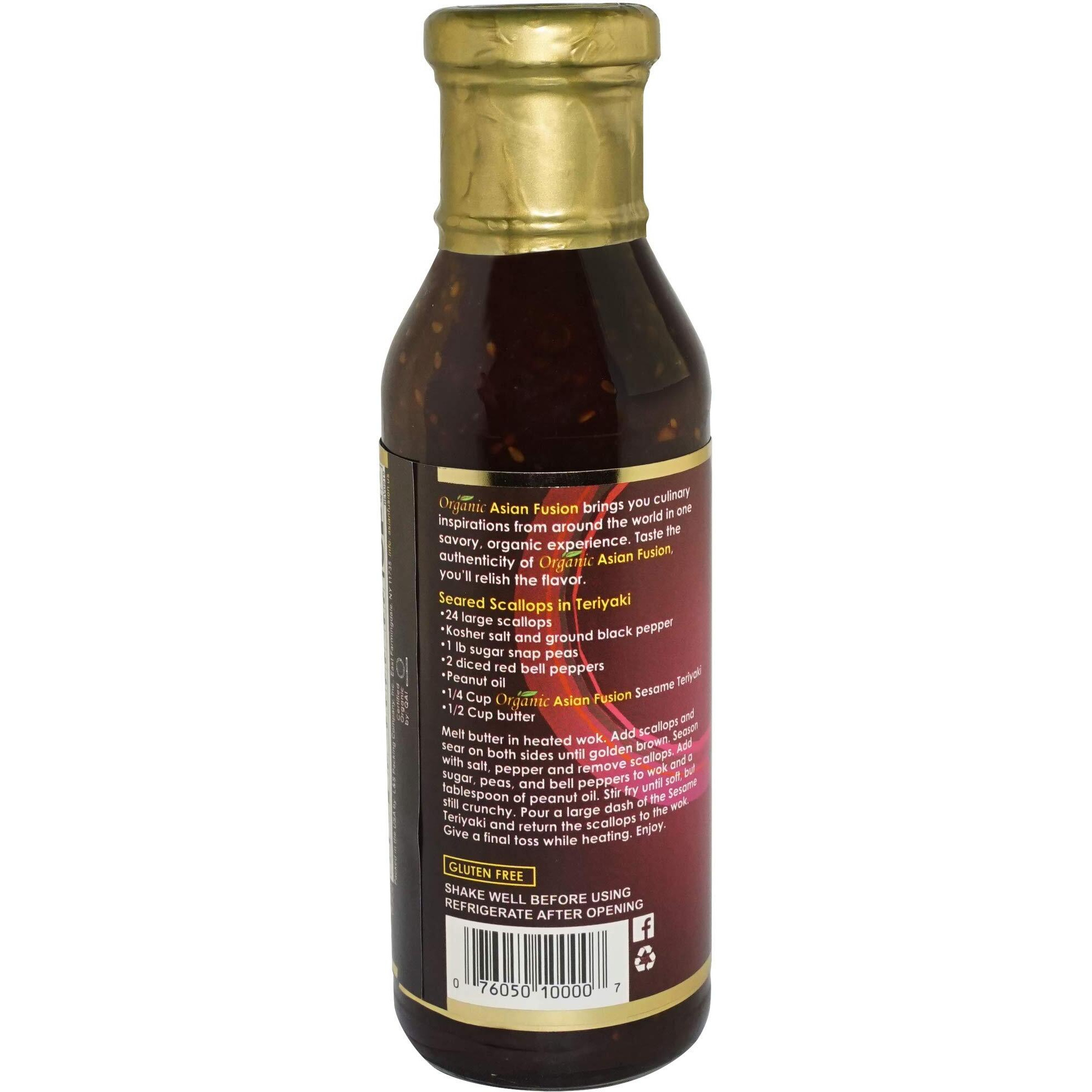 Organic Asian Fusion Sesame Teriyaki Sauce - Asian General Tso's Organic Teriyaki Sauce - Usda Organic, Non-Gmo Project Verified, Gluten Free, Kosher Parve, Made In Usa, 15 Oz (1 Pack)