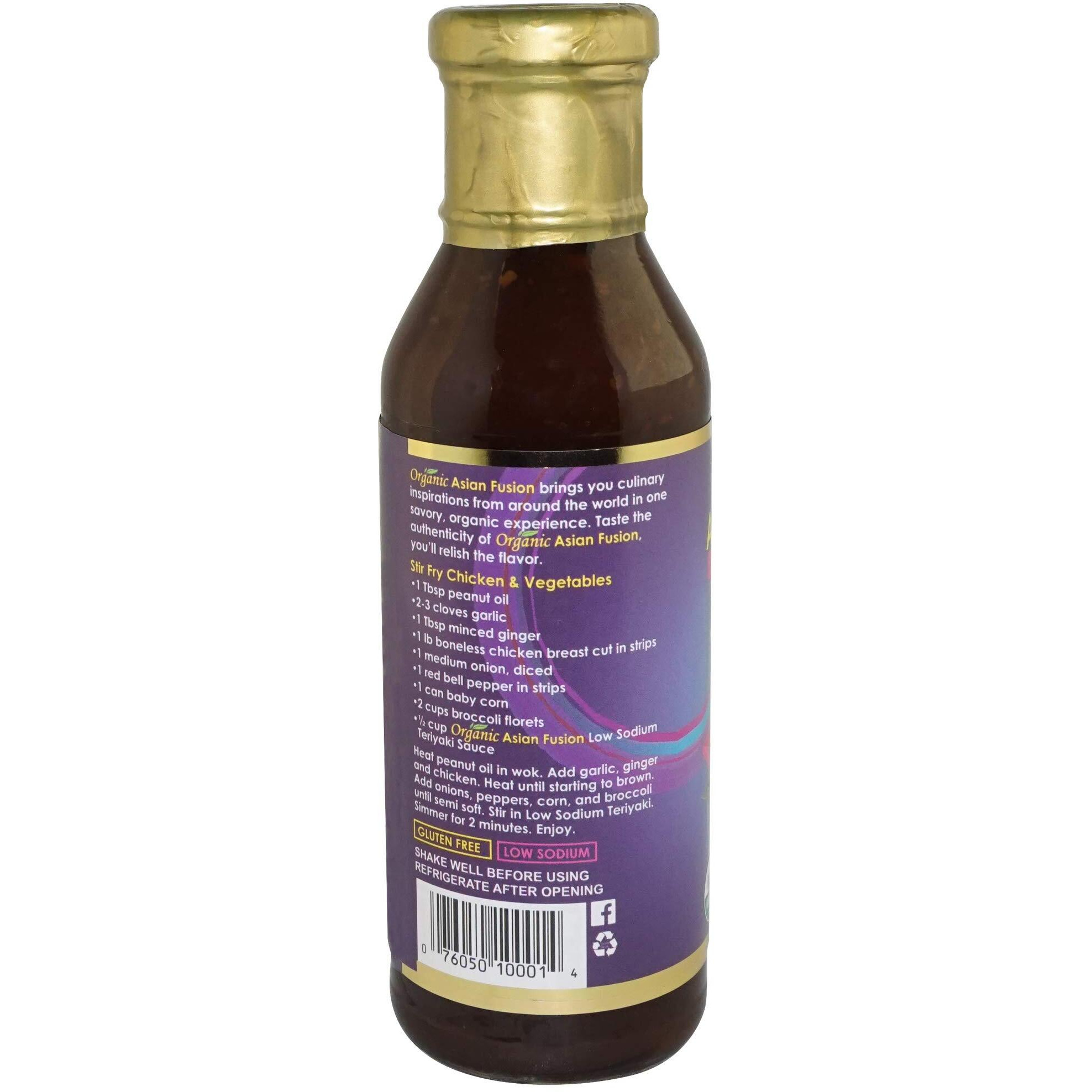 Organic Asian Fusion Low Sodium Teriyaki Sauce- Usda Organic, Non Gmo Project Verified, Gluten Free, Kosher Parve, Made In Usa, 15 Oz.