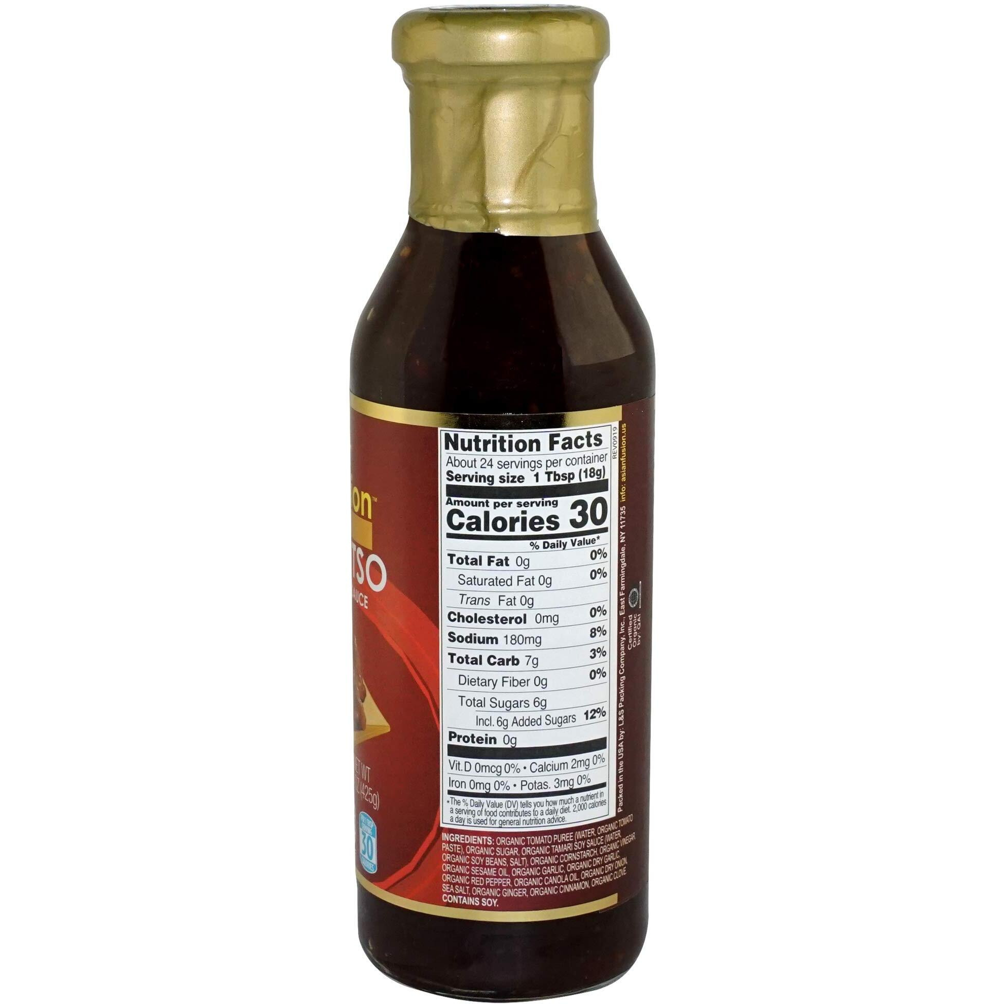 Organic Asian Fusion General Tso Sauce, 15 Ounce - Non-Gmo, Organic Certified, Kosher & Gluten Free (1 Pack)