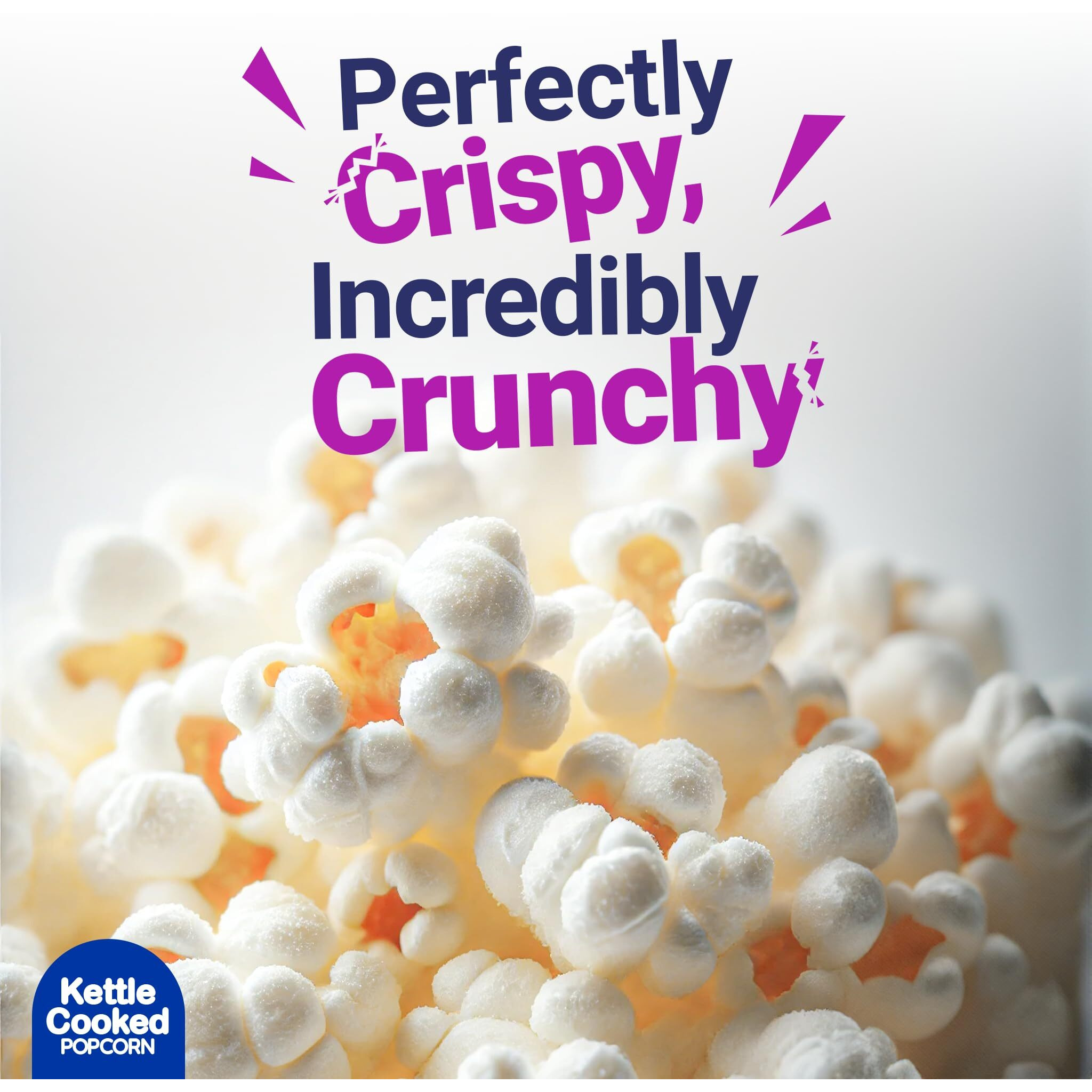 Poptime Kettle Cooked Popcorn Snack - Sweet & Salty - Kettle Corn - 7 Oz Bags, 12 Count - Whole Grain, Non-Gmo, Gluten-Free, Dairy-Free, Kosher - Low-Calorie Healthy Snack