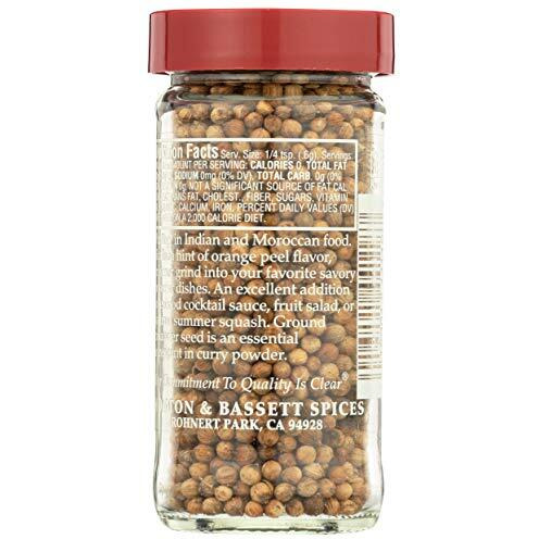Morton & Basset Spices, Coriander Seed, 1.2 Ounce