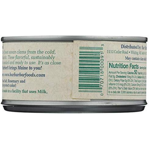 Bar Harbor, Clams Whole Gourmet Ocean, 6.5 Ounce