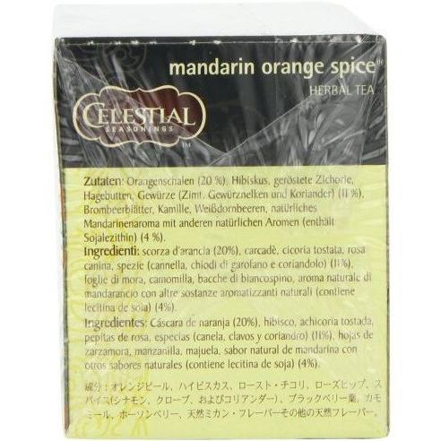 Celestial Seasonings Tea Herb Mandarin Orange Spice Bag, 20 Ct