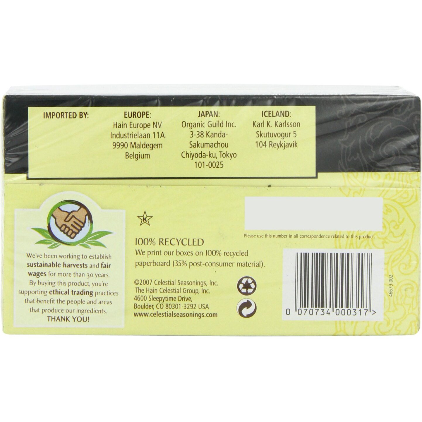 Celestial Seasonings Tea Herb Mandarin Orange Spice Bag, 20 Ct