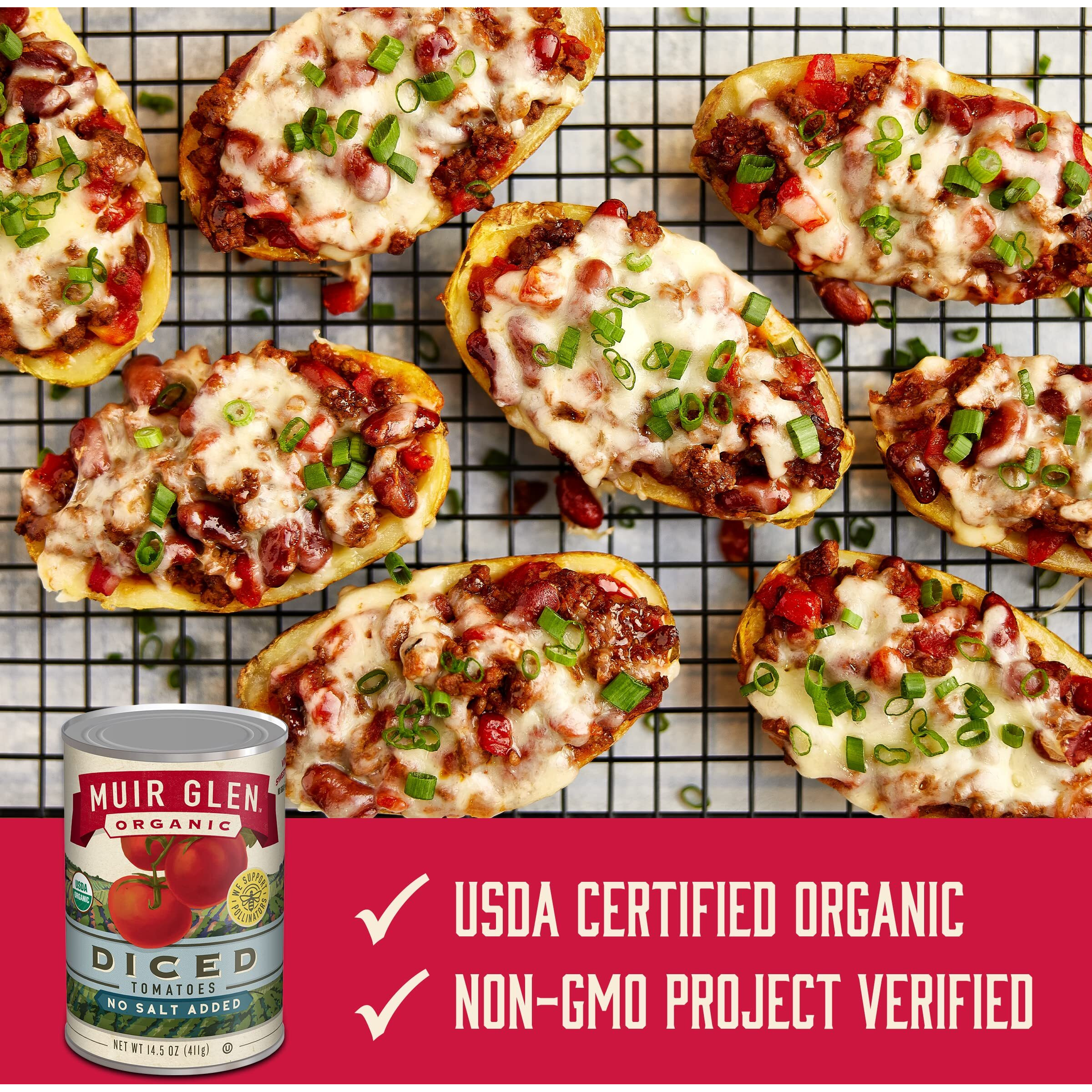 Muir Glen Organic Diced Canned Tomatoes, No Salt Added, 14.5 Oz.