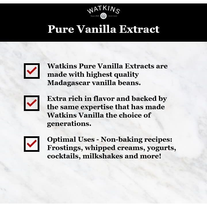 Watkins Pure Vanilla Extract, With Madagascar Vanilla Beans, Non-Gmo, Kosher, 11 Oz. Bottle, 1-Pack