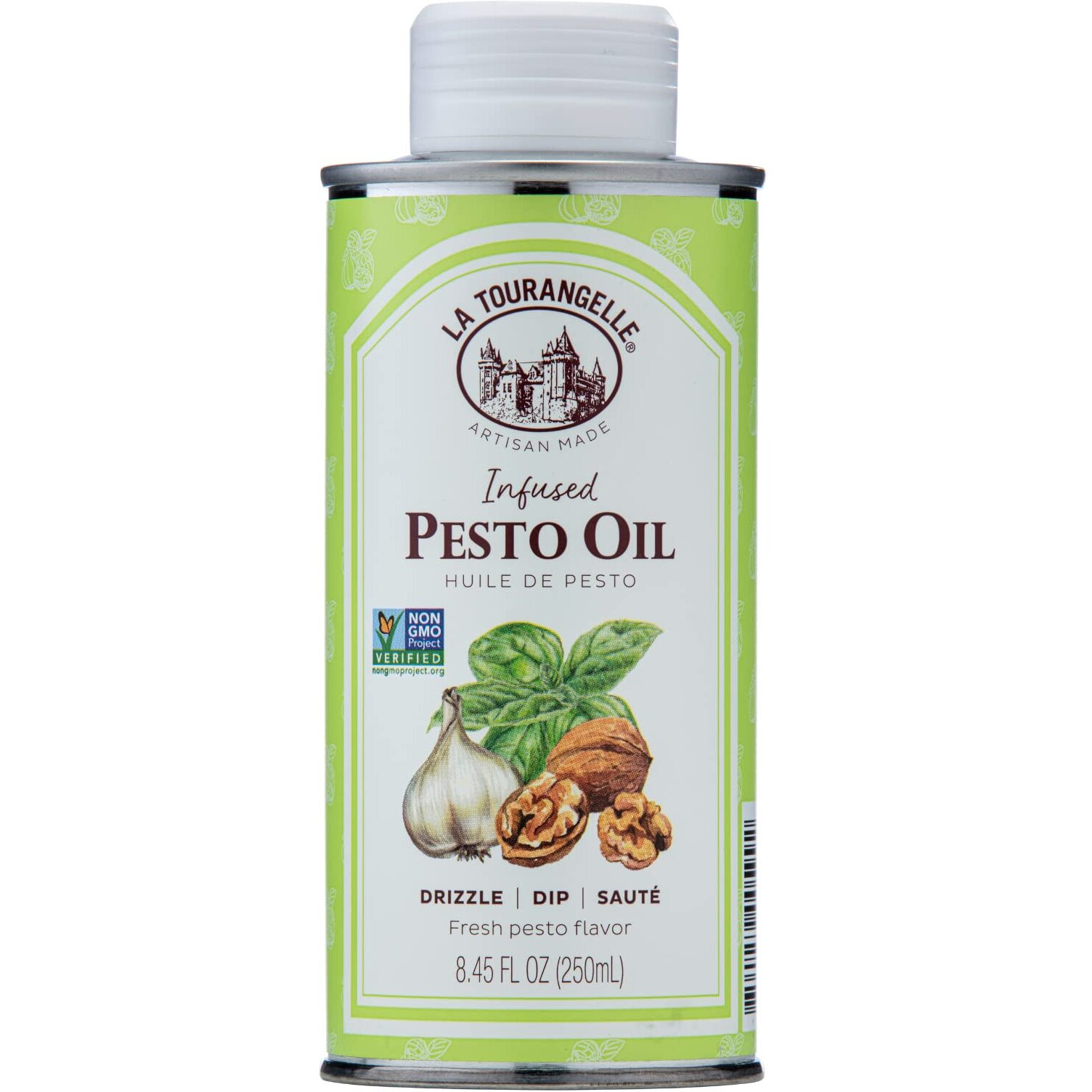 La Tourangelle, Pesto Infused Oil, Drizzle Onto Pasta And Salads, Whisk In Seasonings For Easy Dipping Sauce, Vinaigrette, Or Marinade, 8.45 Fl Oz