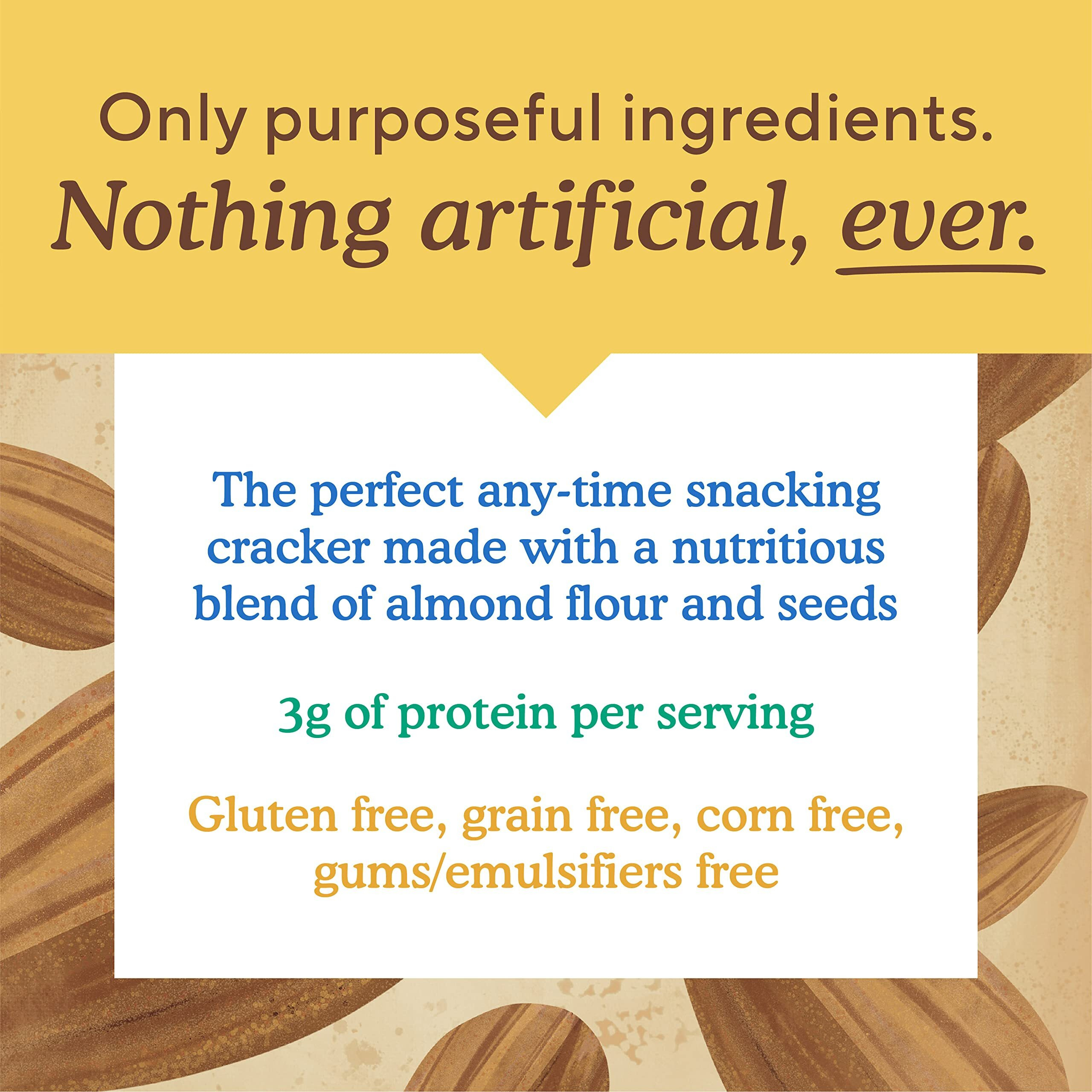 Simple Mills Almond Flour Crackers, Sundried Tomato & Basil, Gluten Free, Flax Seed, Sunflower Seeds, Corn Free, Good For Snacks, Made With Whole Foods, (Packaging May Vary), 4.25 Ounce
