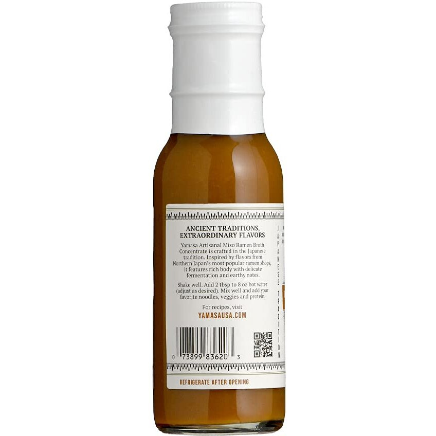 Yamasa, Artisanal Miso Ramen Broth Concentrate, Serves 8 Bowls, Gluten Free, No Msg Added, Certified In The Japanese Tradition, 8Oz