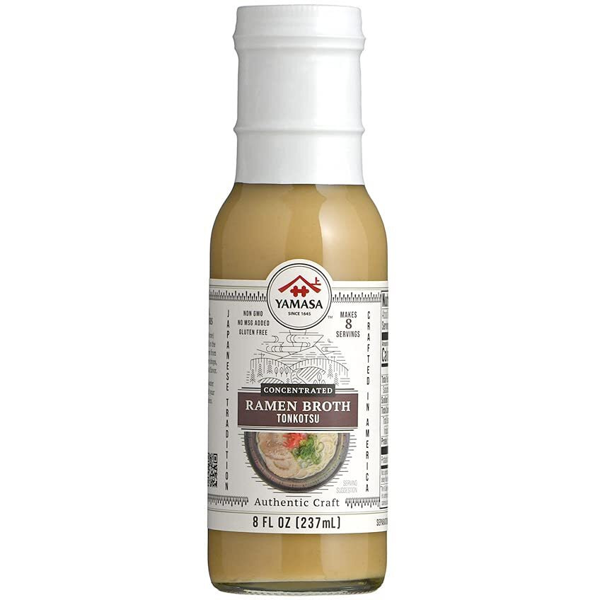 Yamasa, Artisanal Tonkotsu Ramen Broth Concentrate, Serves 8 Bowls, No Msg Added, Japanese Tradition, 8Oz