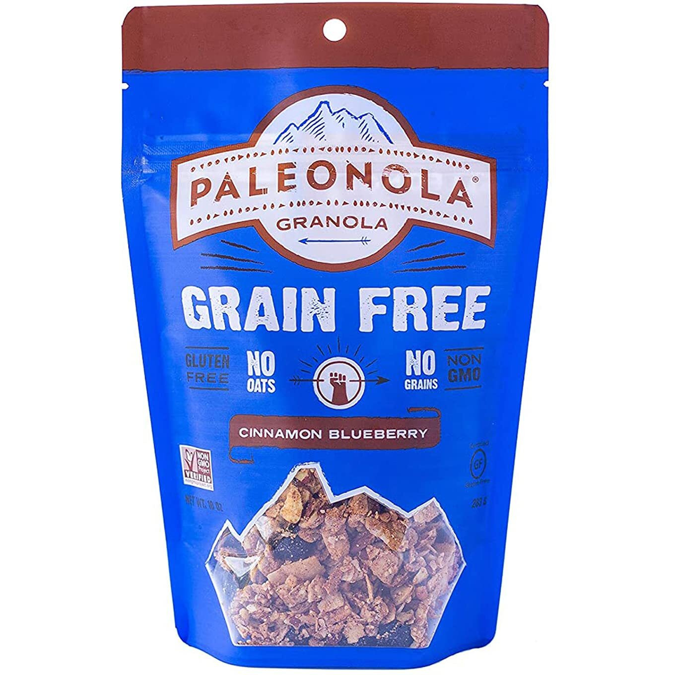 Paleonola - Grain Free Granola Cinnamon Blueberry Flavor - Non-Gmo, Grain, Soy, Gluten, Dairy Free - Low Carb Protein Snack For A Healthy Breakfast