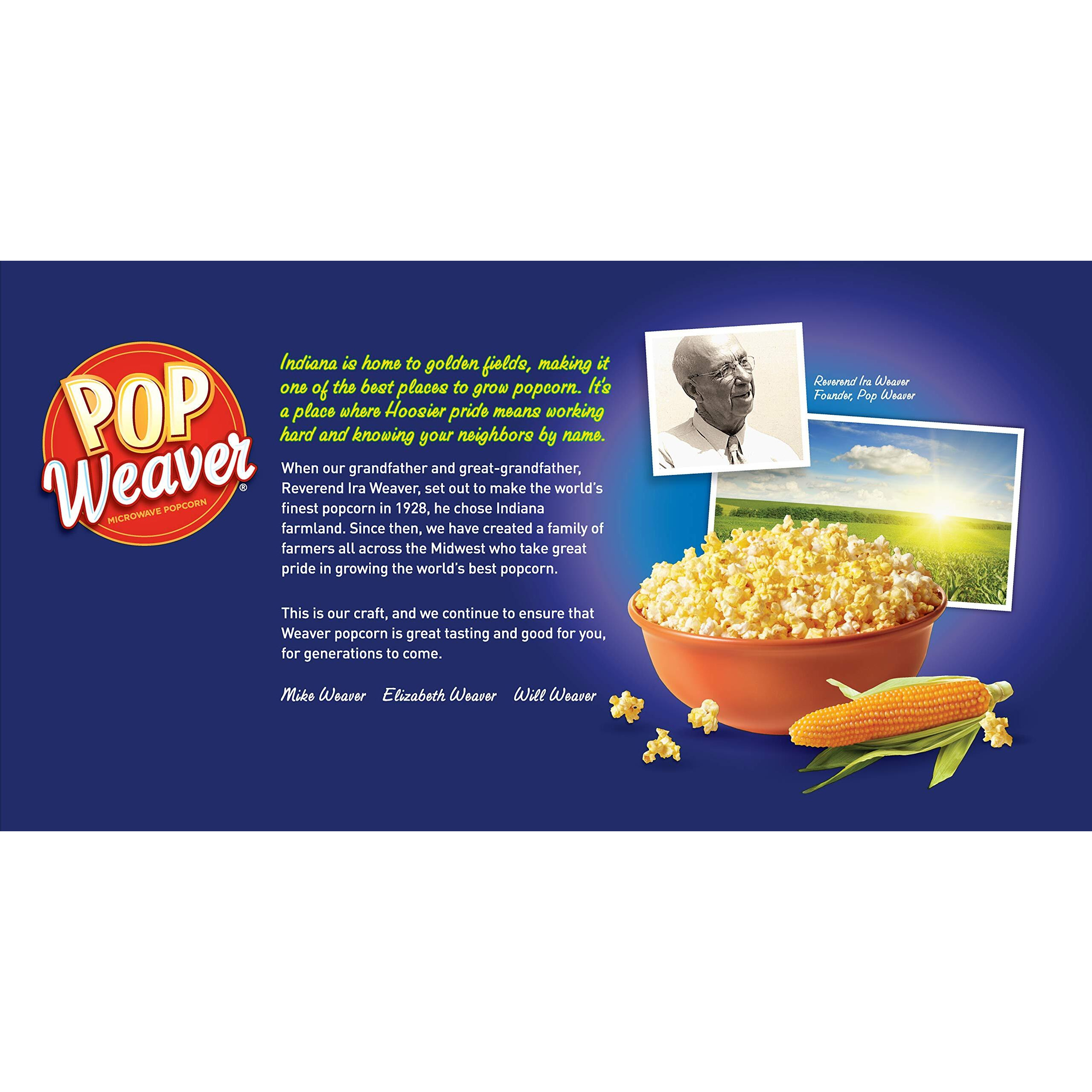 Pop Weaver Microwave Popcorn, Extra Butter, 22 Bags Per Box