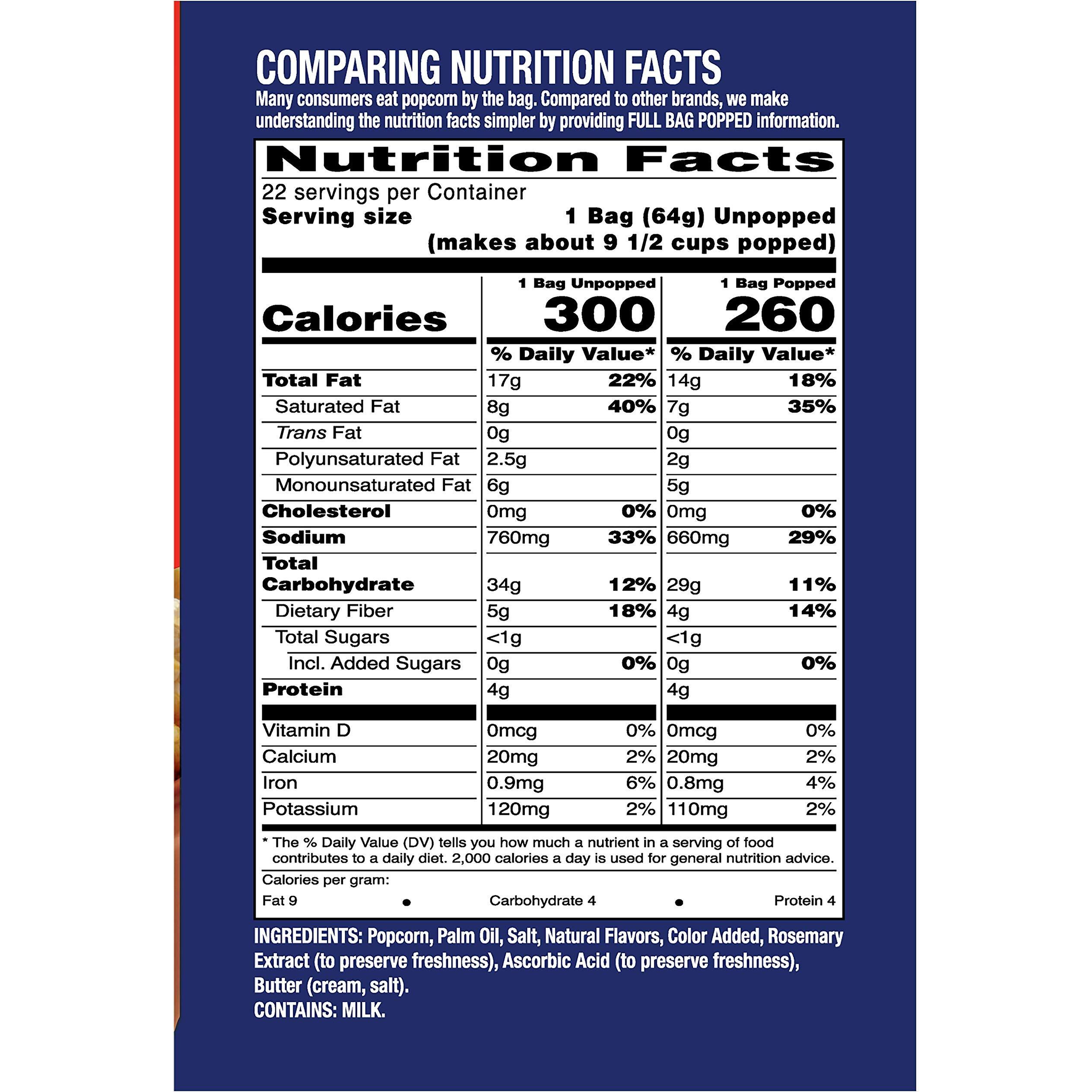 Pop Weaver Microwave Popcorn, Extra Butter, 22 Bags Per Box