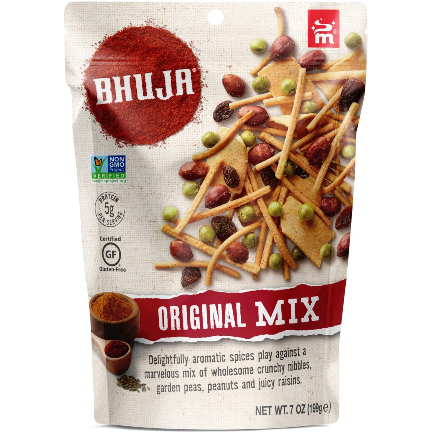 Bhuja Original Mix, 7-Ounce Bags (Pack Of 6)