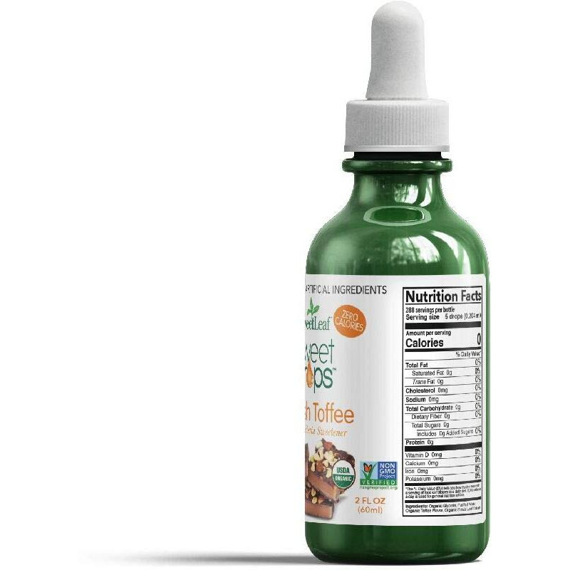 Sweetleaf Sweet Drops English Toffee Liquid Stevia Sweetener - English Toffee Stevia Drops, Zero Calories, Zero Sugar, Non-Gmo, Gluten-Free, Keto Friendly - 2 Fl Oz