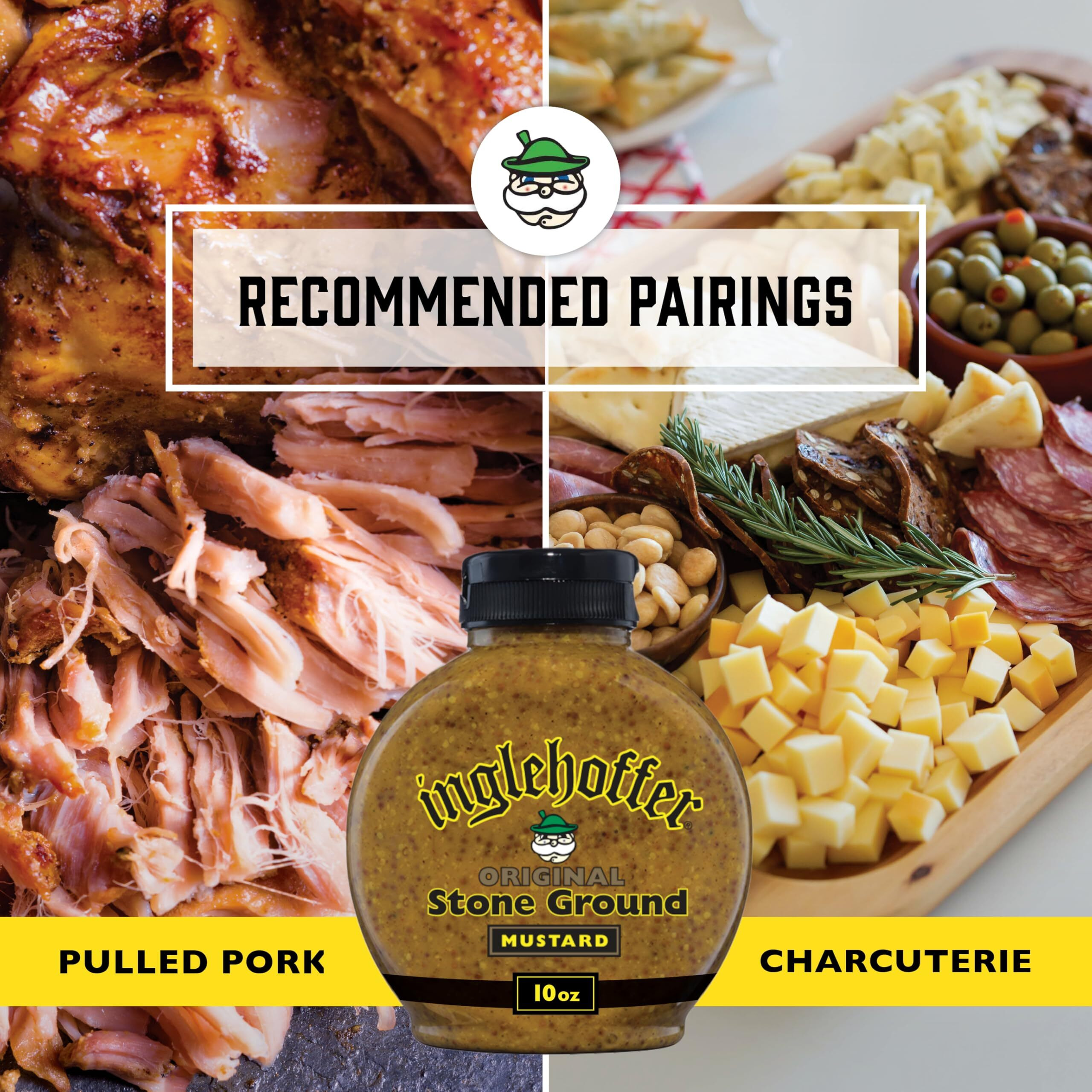 Inglehoffer, Stone Ground Mustard, 10Oz Bottle (Pack Of 2)